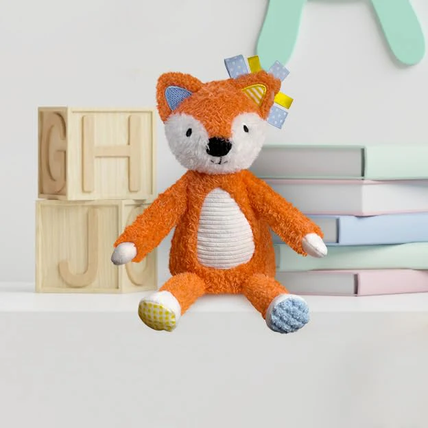 Sensory Snuggables Small Plush Fox for Babies - Image 5