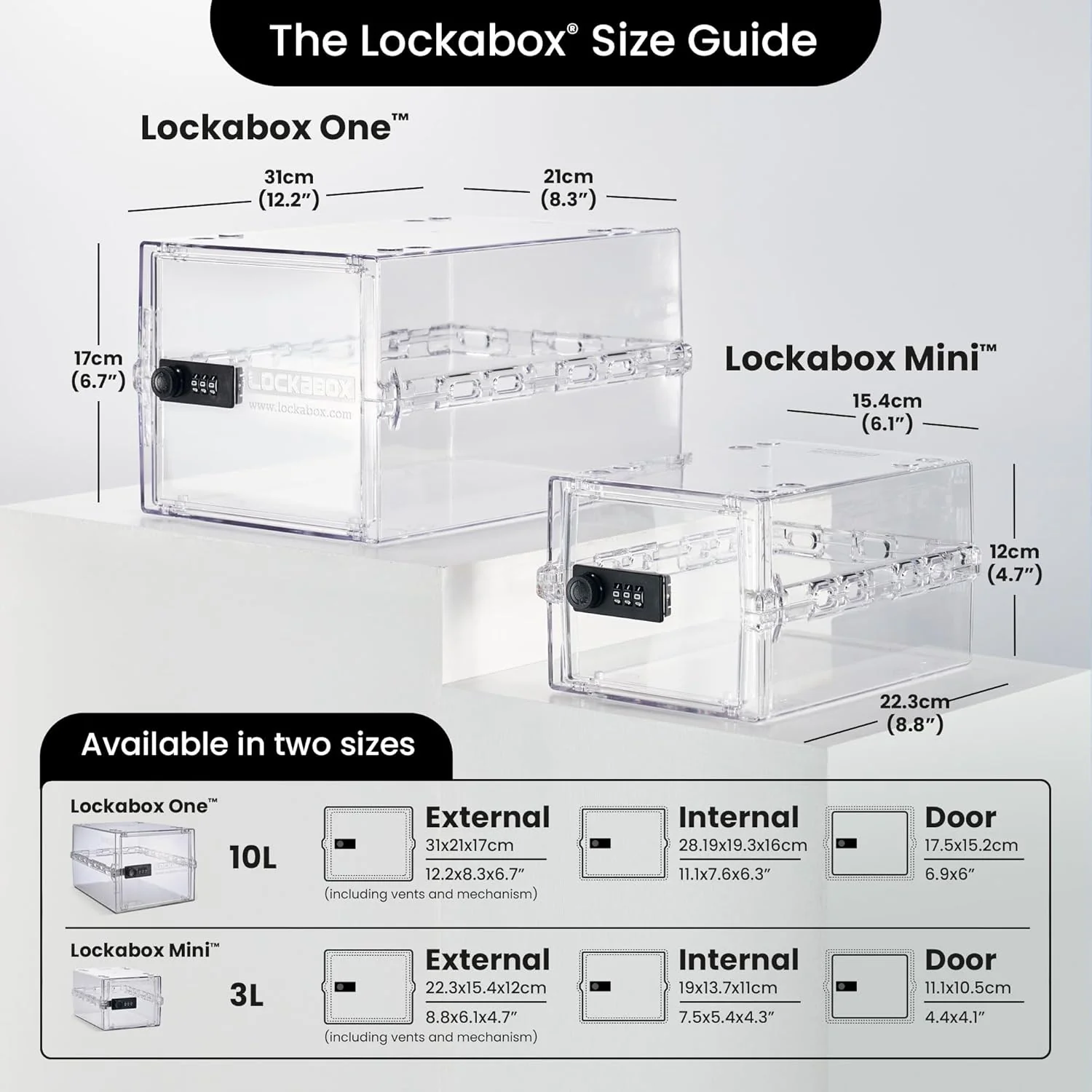 Lockabox One Storage Box 10L Crystal - Image 3
