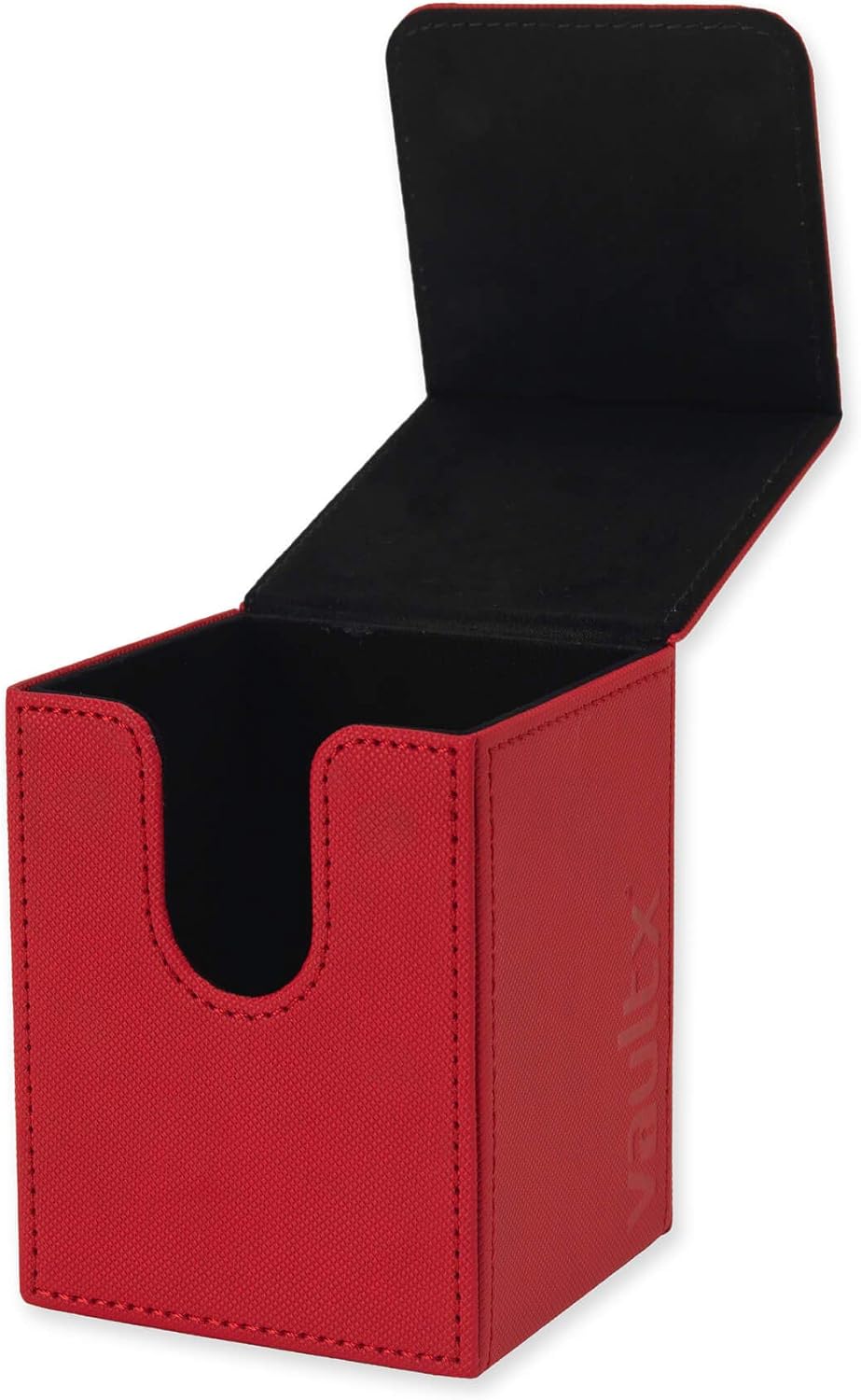 Vault X Trading Card Toploading Deck Box, 80+ sleeved cards, Premium Exo-Tec Material, Card Holder Storage Box, Magnetic Lid, for MTG Commander, TCG (Red - Image 5