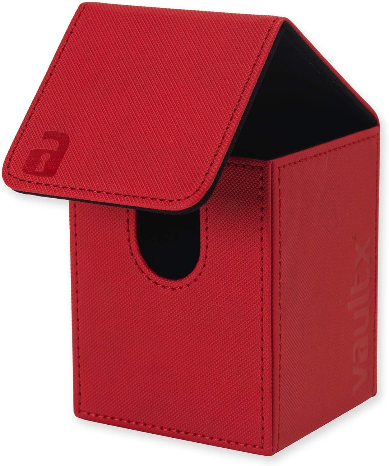 Vault X Trading Card Toploading Deck Box, 80+ sleeved cards, Premium Exo-Tec Material, Card Holder Storage Box, Magnetic Lid, for MTG Commander, TCG (Red - Image 6