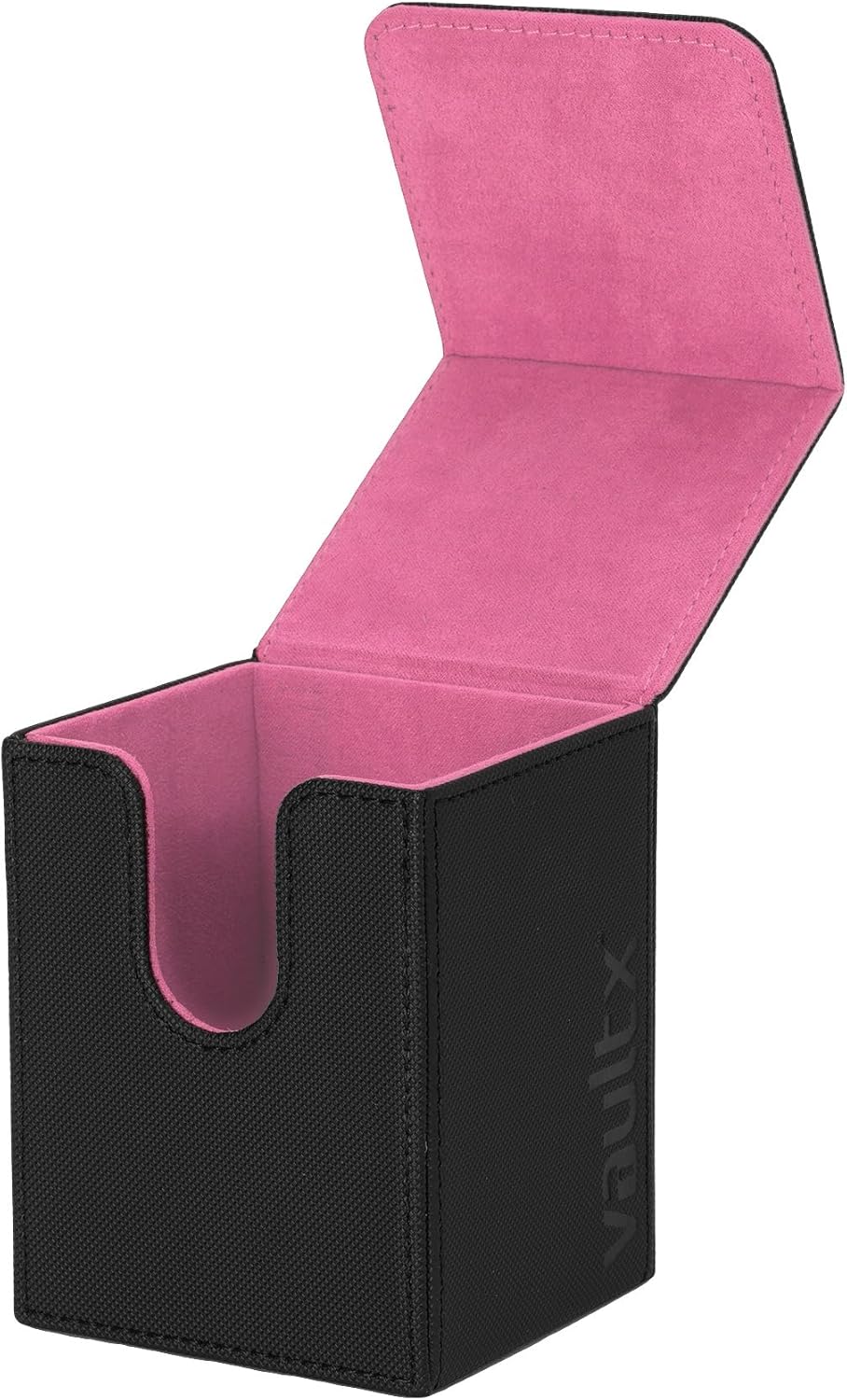 Vault X Trading Card Deck Box, 80+ sleeved cards, Premium Exo-Tec Material, Toploading Card Holder Storage Box, Magnetic Lid, for MTG Commander, TCG (Black/Pink - Image 5