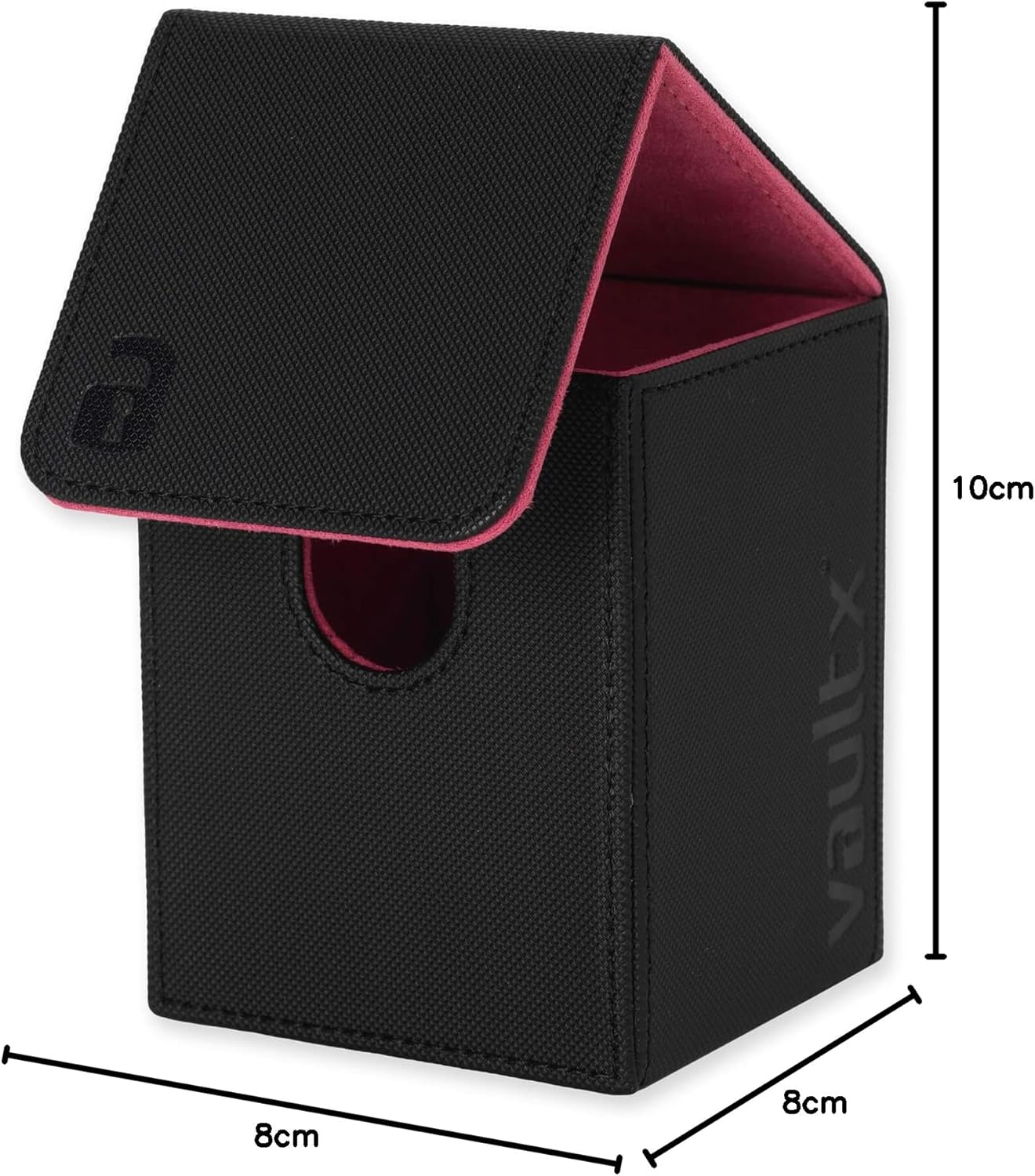 Vault X Trading Card Deck Box, 80+ sleeved cards, Premium Exo-Tec Material, Toploading Card Holder Storage Box, Magnetic Lid, for MTG Commander, TCG (Black/Pink - Image 6