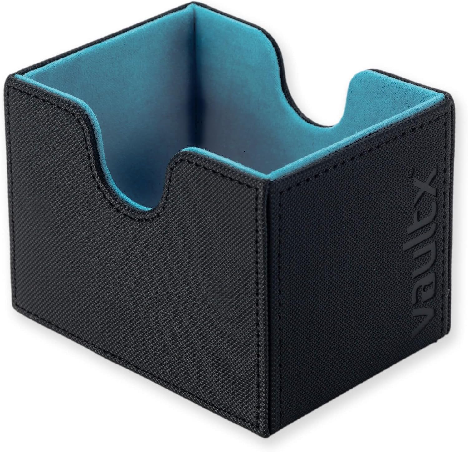Vault X Trading Card Sideloading Deck Box, 100+ sleeved cards, Premium Exo-Tec Material, Card Holder Storage Box, Detachable Magnetic Lid, for MTG Commander Game, TCG (Black/Electric Blue - Image 4