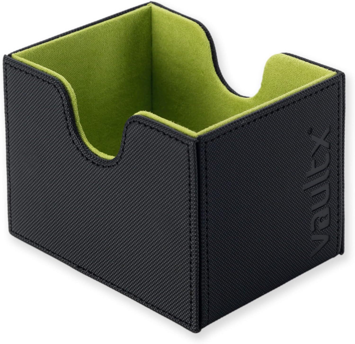 Vault X Trading Card Sideloading Deck Box, 100+ sleeved cards, Premium Exo-Tec Material, Card Holder Storage Box, Detachable Magnetic Lid, for MTG Commander Game, TCG (Black/Green - Image 3