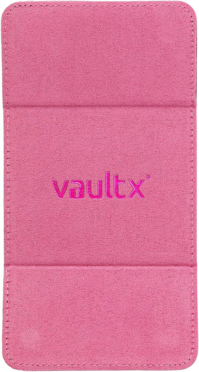 Vault X Trading Card Sideloading Deck Box, 100+ sleeved cards, Premium Exo-Tec Material, Card Holder Storage Box, Detachable Magnetic Lid, for MTG Commander Game, TCG (Black/Pink - Image 2