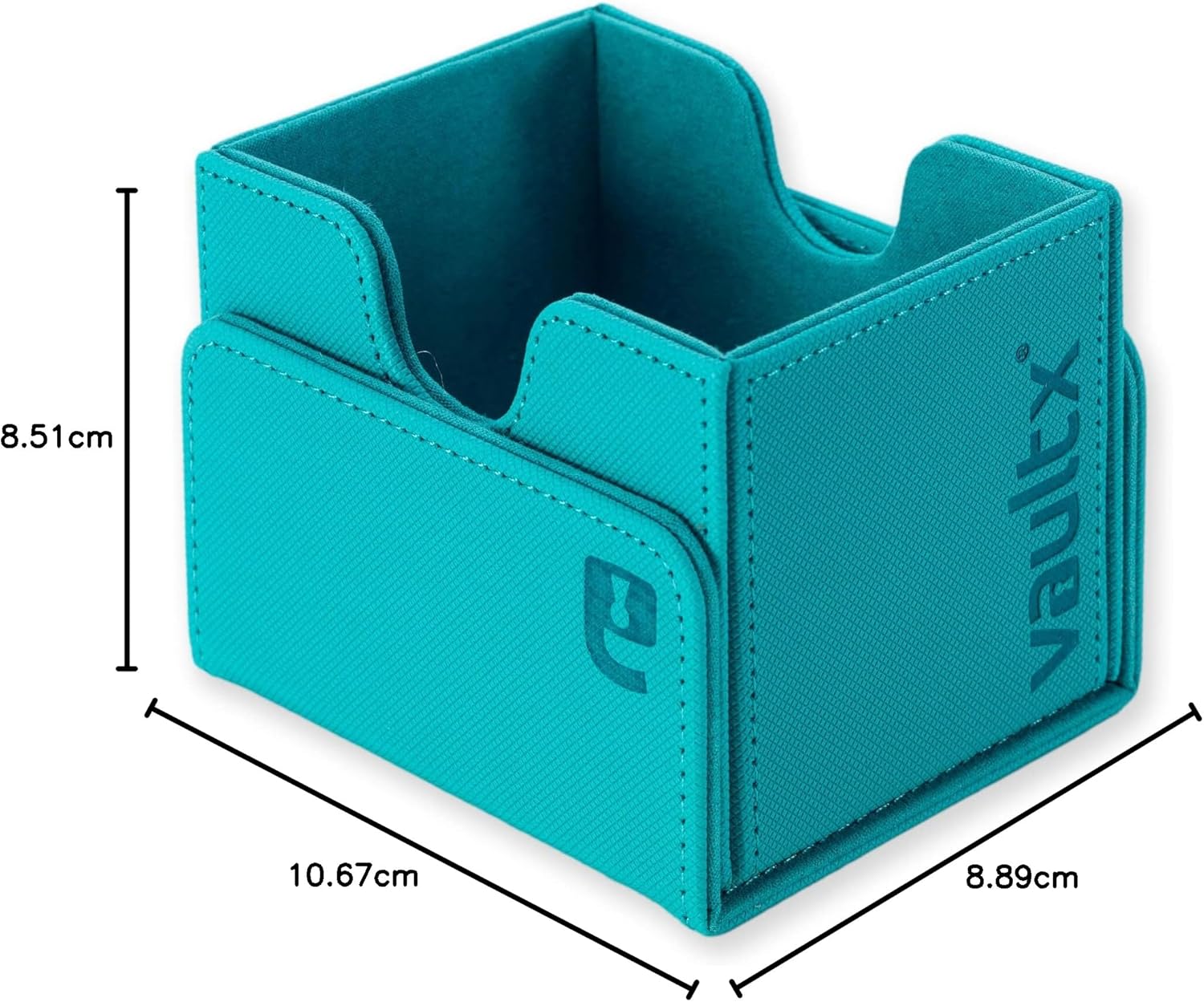 Vault X Trading Card Sideloading Deck Box, 100+ sleeved cards, Premium Exo-Tec Material, Card Holder Storage Box, Detachable Magnetic Lid, for MTG Commander Game, TCG (Teal - Image 4