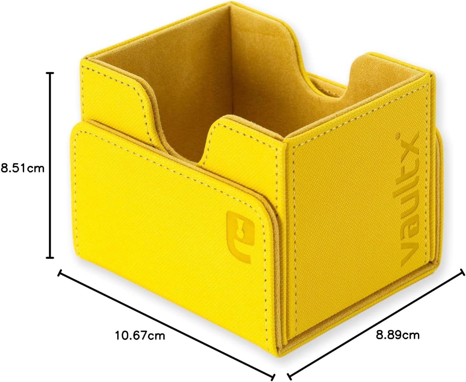 Vault X Trading Card Sideloading Deck Box, 100+ sleeved cards, Premium Exo-Tec Material, Card Holder Storage Box, Detachable Magnetic Lid, for MTG Commander Game, TCG (Yellow - Image 2