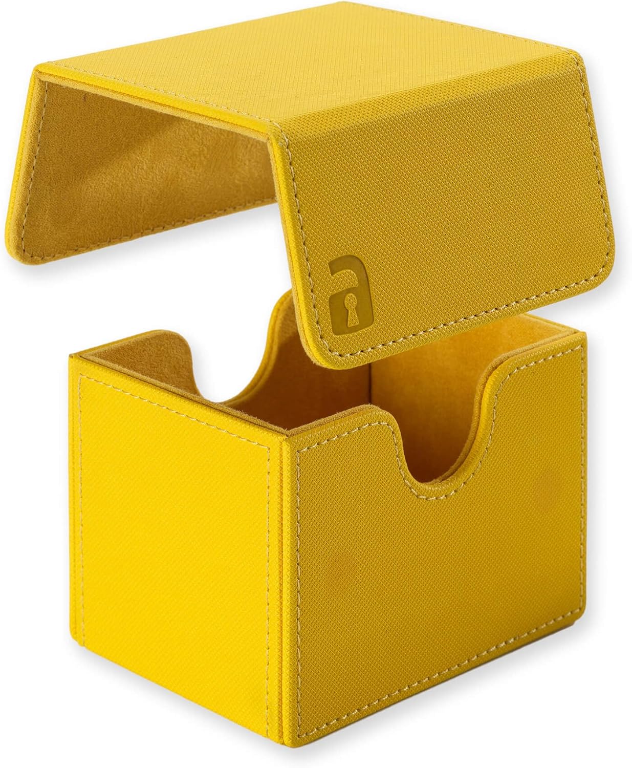 Vault X Trading Card Sideloading Deck Box, 100+ sleeved cards, Premium Exo-Tec Material, Card Holder Storage Box, Detachable Magnetic Lid, for MTG Commander Game, TCG (Yellow - Image 4