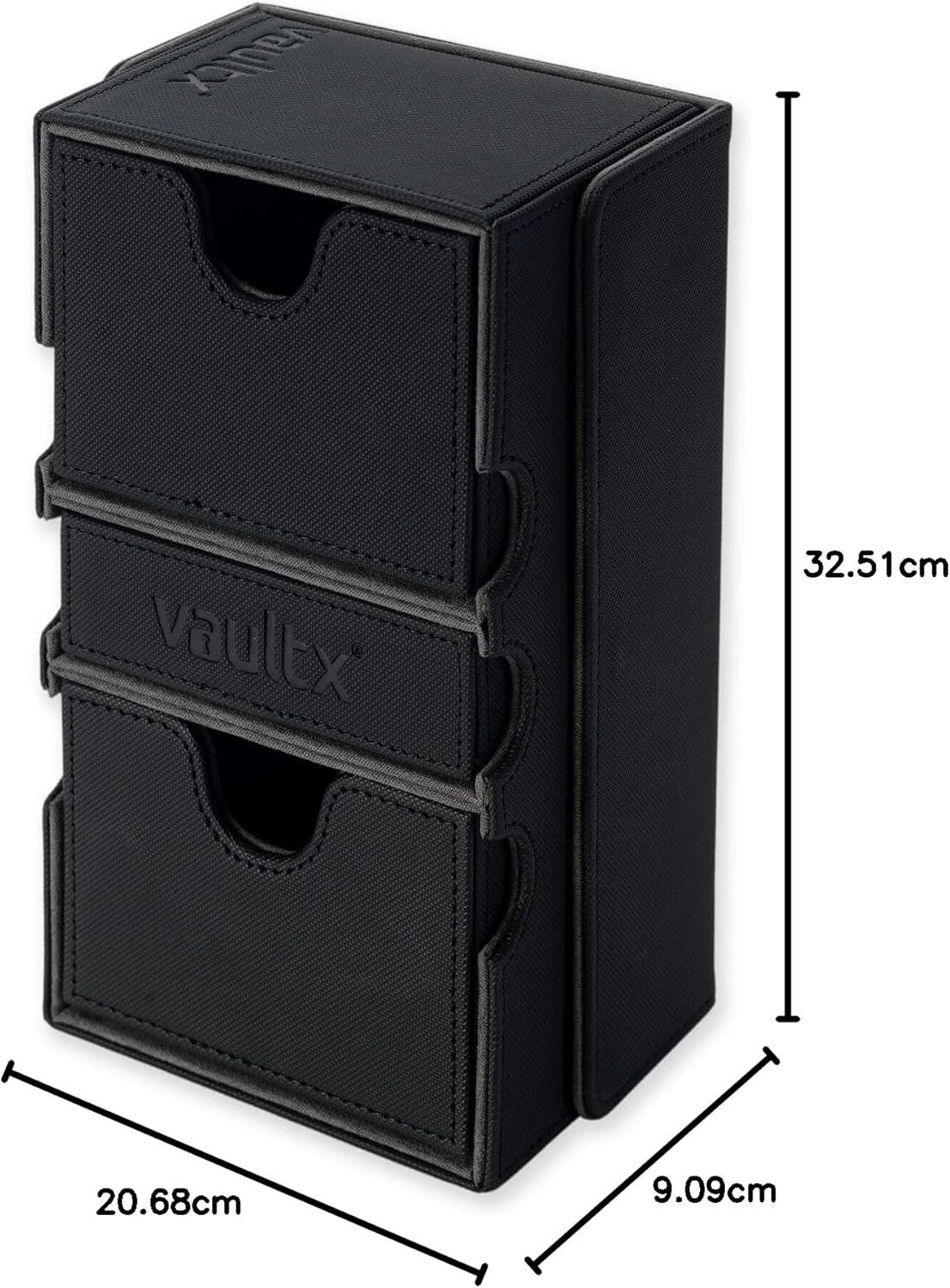 Vault X Exo-Tec Modular Deck Game Box with Card Tray & Accessories Drawer Detachable Magnetic Lid, 200+ Card Capacity Commander Decks TCG (Two Drawer) - Image 2