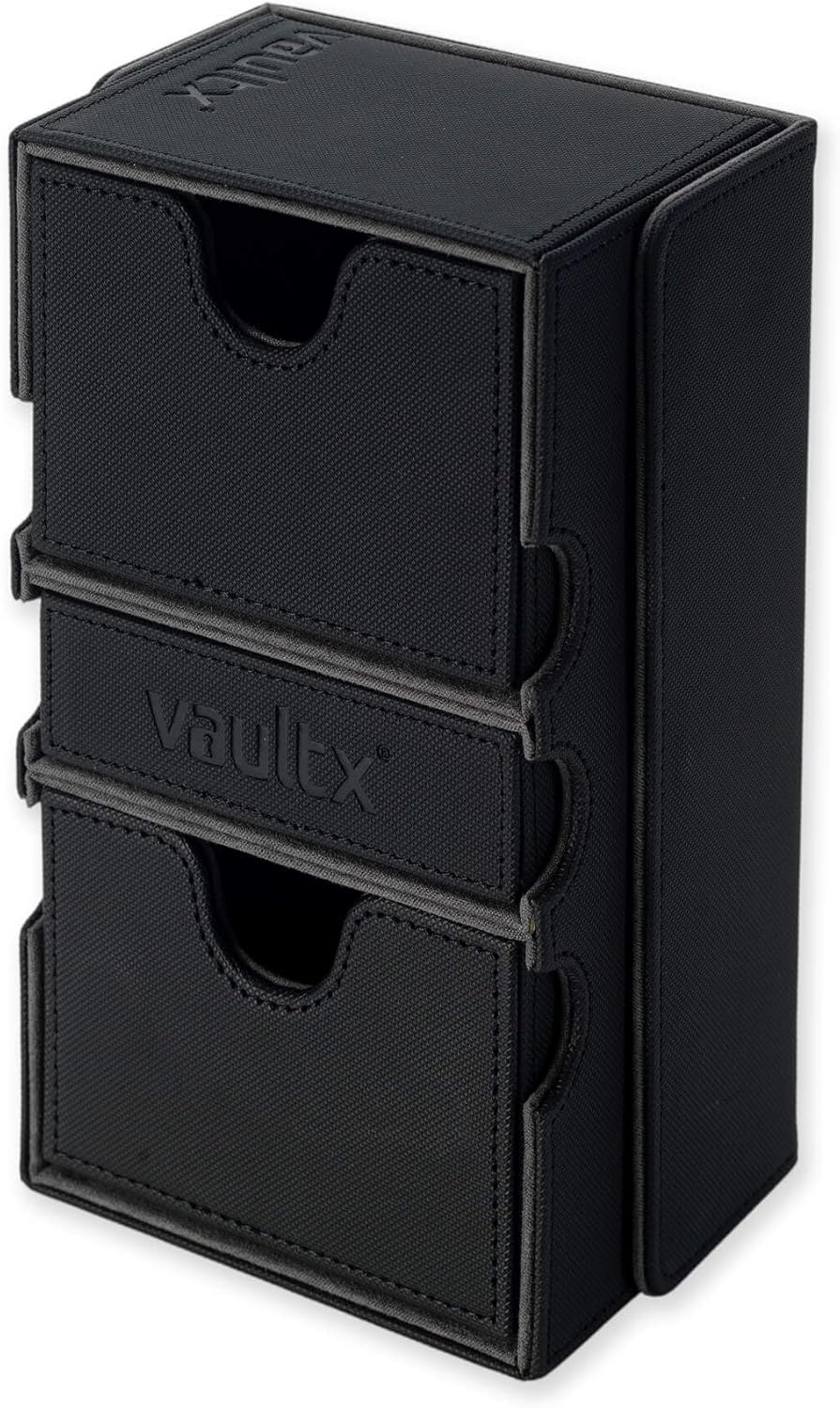 Vault X Exo-Tec Modular Deck Game Box with Card Tray & Accessories Drawer Detachable Magnetic Lid, 200+ Card Capacity Commander Decks TCG (Two Drawer) - Image 3