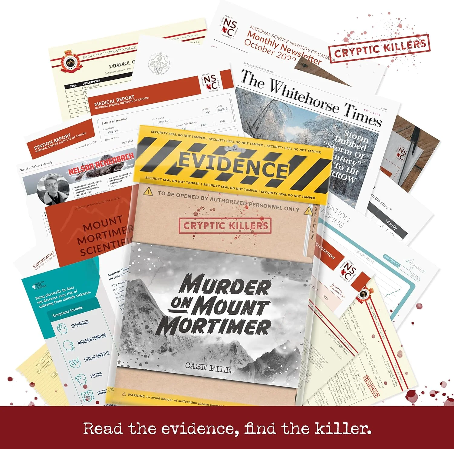 Cryptic Killers Unsolved Murder Mystery Game - Cold Case Files Investigation Detective Evidence & Crime File - Individuals, Date Nights & Party Games- Murder on Mount Mortimer - Image 4