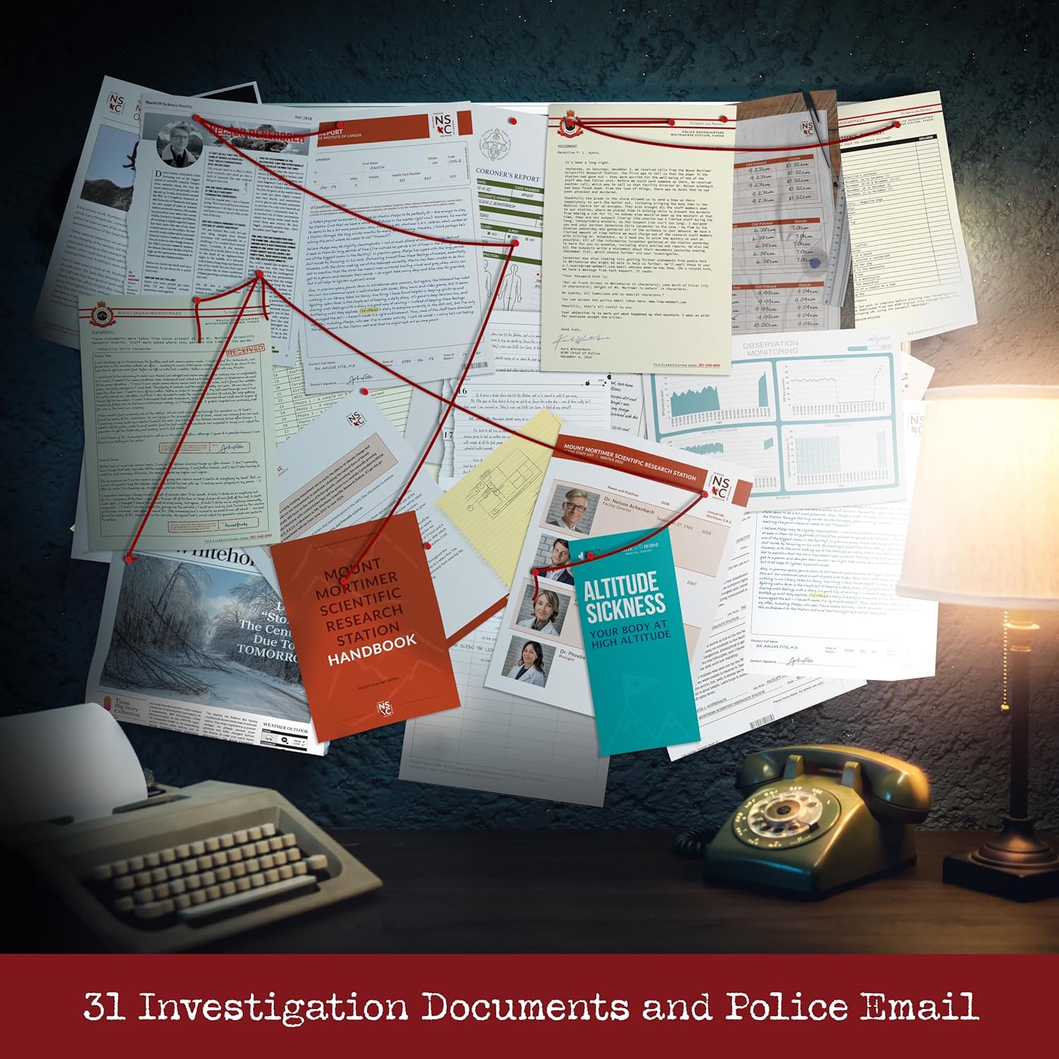 Cryptic Killers Unsolved Murder Mystery Game - Cold Case Files Investigation Detective Evidence & Crime File - Individuals, Date Nights & Party Games- Murder on Mount Mortimer - Image 5