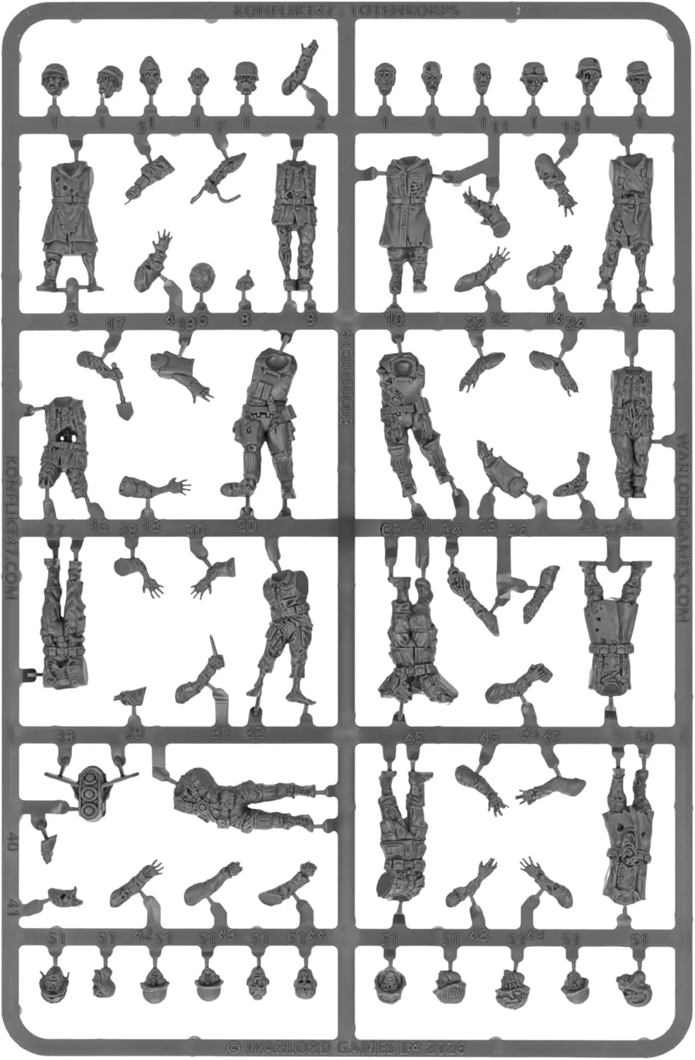 Warlord Games Totenkorps Horde - Axis Plastic Miniatures for Konflikt 47 Highly Detailed 28mm Scale Miniatures - Image 4