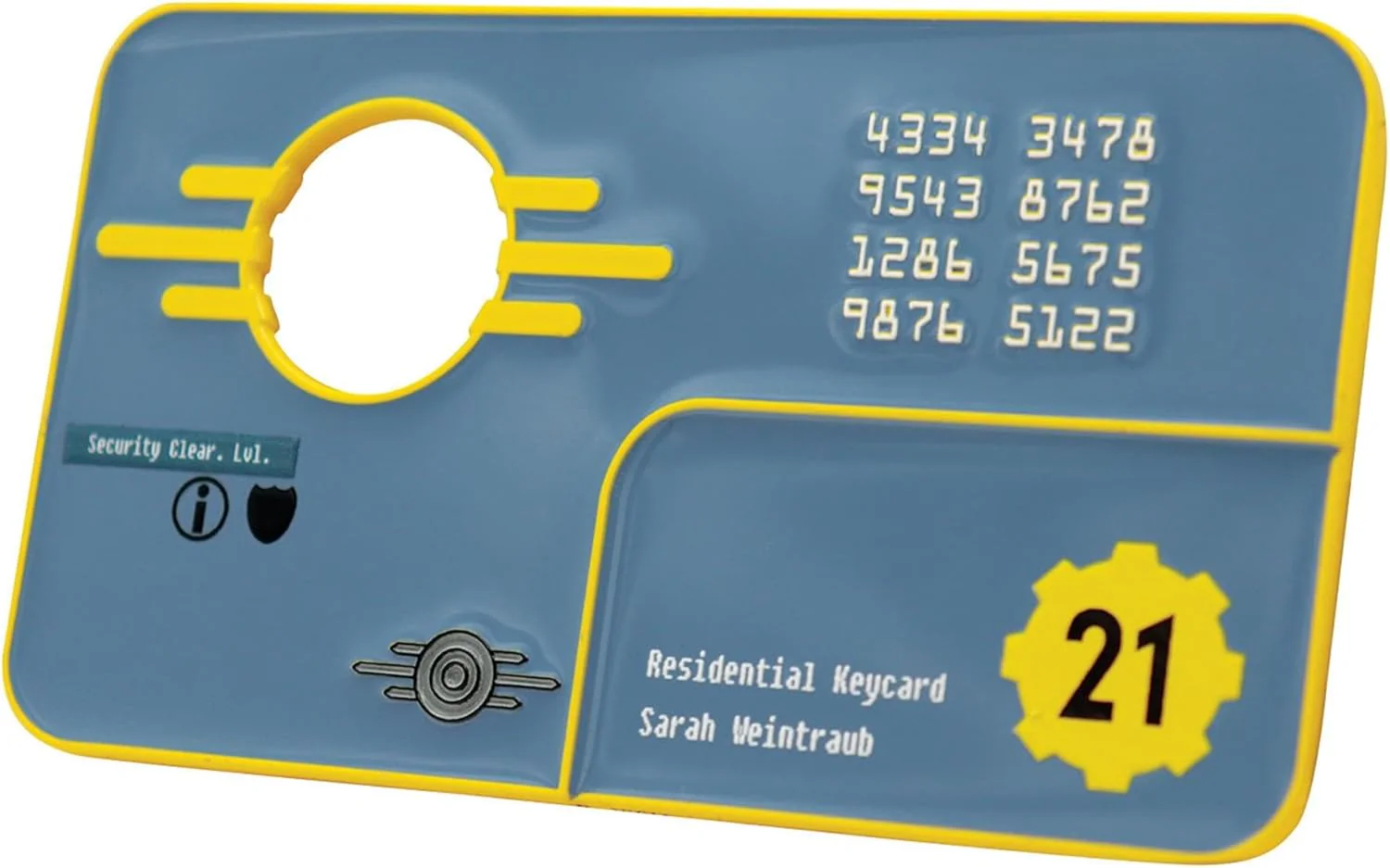FaNaTtik Fallout: New Vegas Vault 21 Security Metal Keycard Replica – Officially Licensed & Limited Edition Collectible (Individually Numbered, 110 x 62mm - Image 2