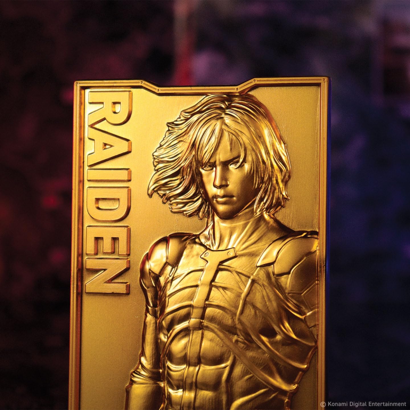FaNaTtik Metal Gear Solid 2 – 24k Gold Plated Raiden Collectible Ingot - Officially Licensed & Limited Edition Gaming Memorabilia - (2,001 Worldwide) with Individual Numbering - Image 2