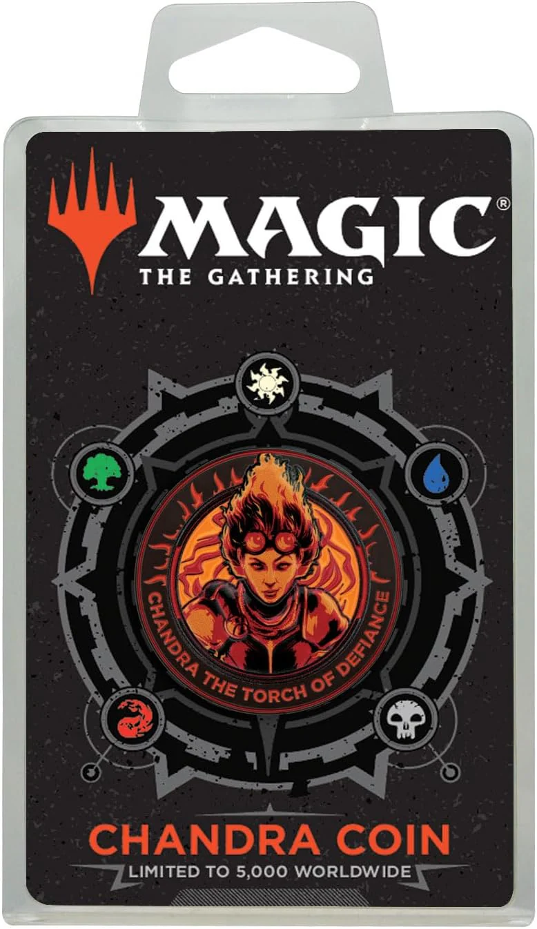 FaNaTtik Pièce de collection Magic : The Gathering Chandra – Licence officielle et édition limitée (5000), jeton de collection en métal Torche de Défiance - Image 5