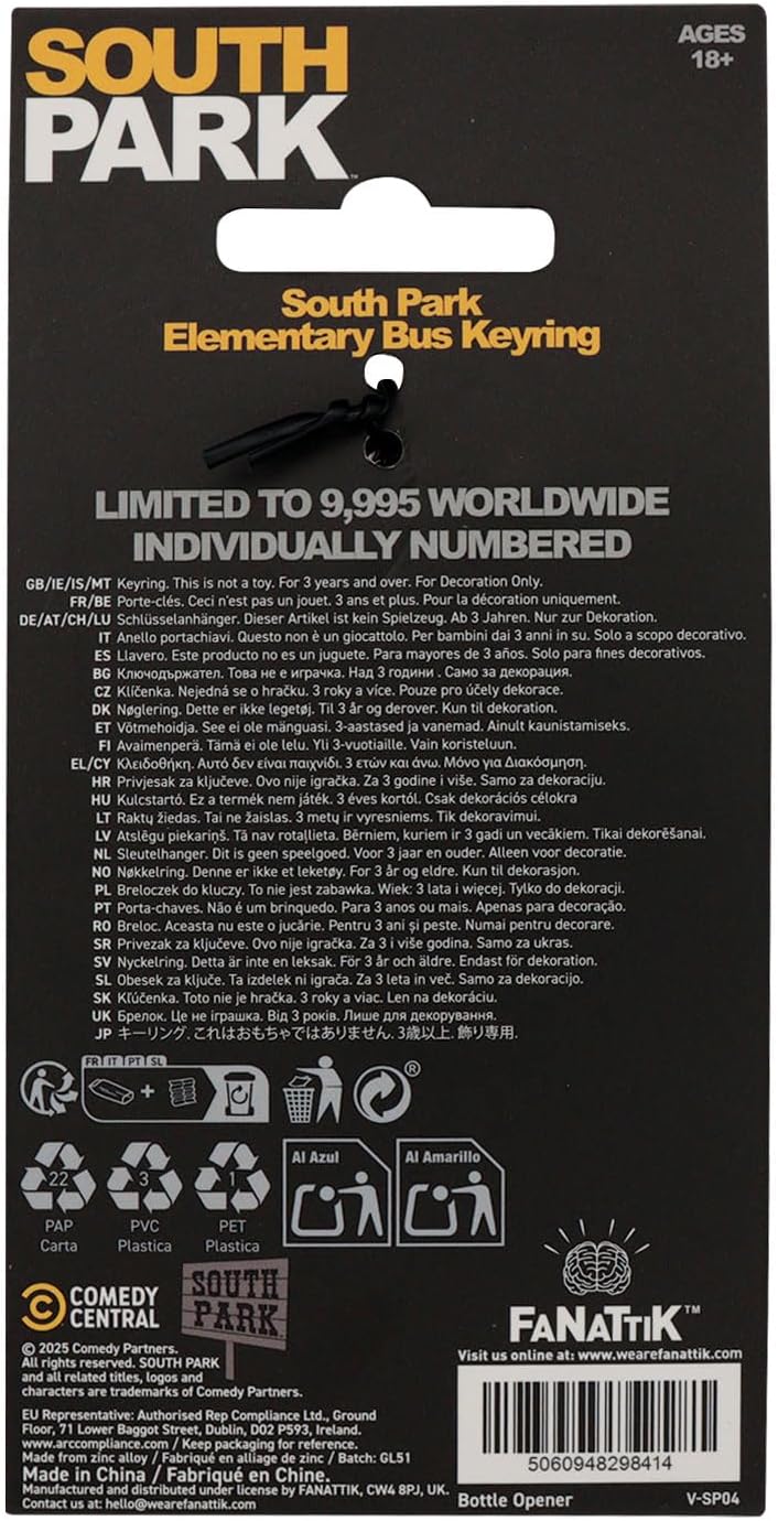 FaNaTtik South Park Limited Edition School Bus Keyring – Individually Numbered Collectible - Metal (70 x 19mm - Image 5