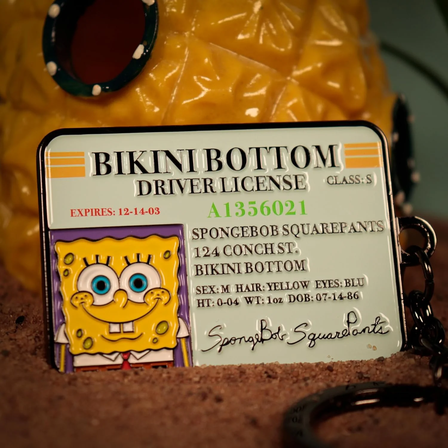 FaNaTtik SpongeBob SquarePants Driver License Keyring – Limited Edition Metal Collectible Fan Merchandise - Individually Numbered Keychain - Image 2