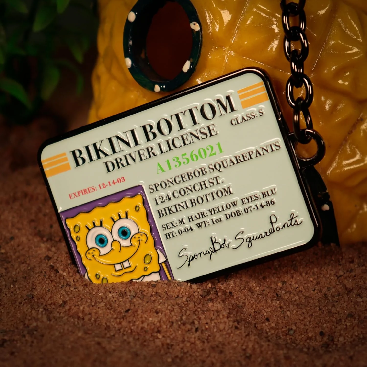 FaNaTtik SpongeBob SquarePants Driver License Keyring – Limited Edition Metal Collectible Fan Merchandise - Individually Numbered Keychain - Image 8