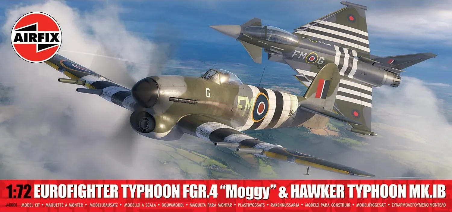 Airfix - A40001 Doppelpack – Eurofighter Typhoon FGR.4 (FMOG) + Hawker Typhoon Mk.Ib Classic Kit Modellbausatz - Image 3