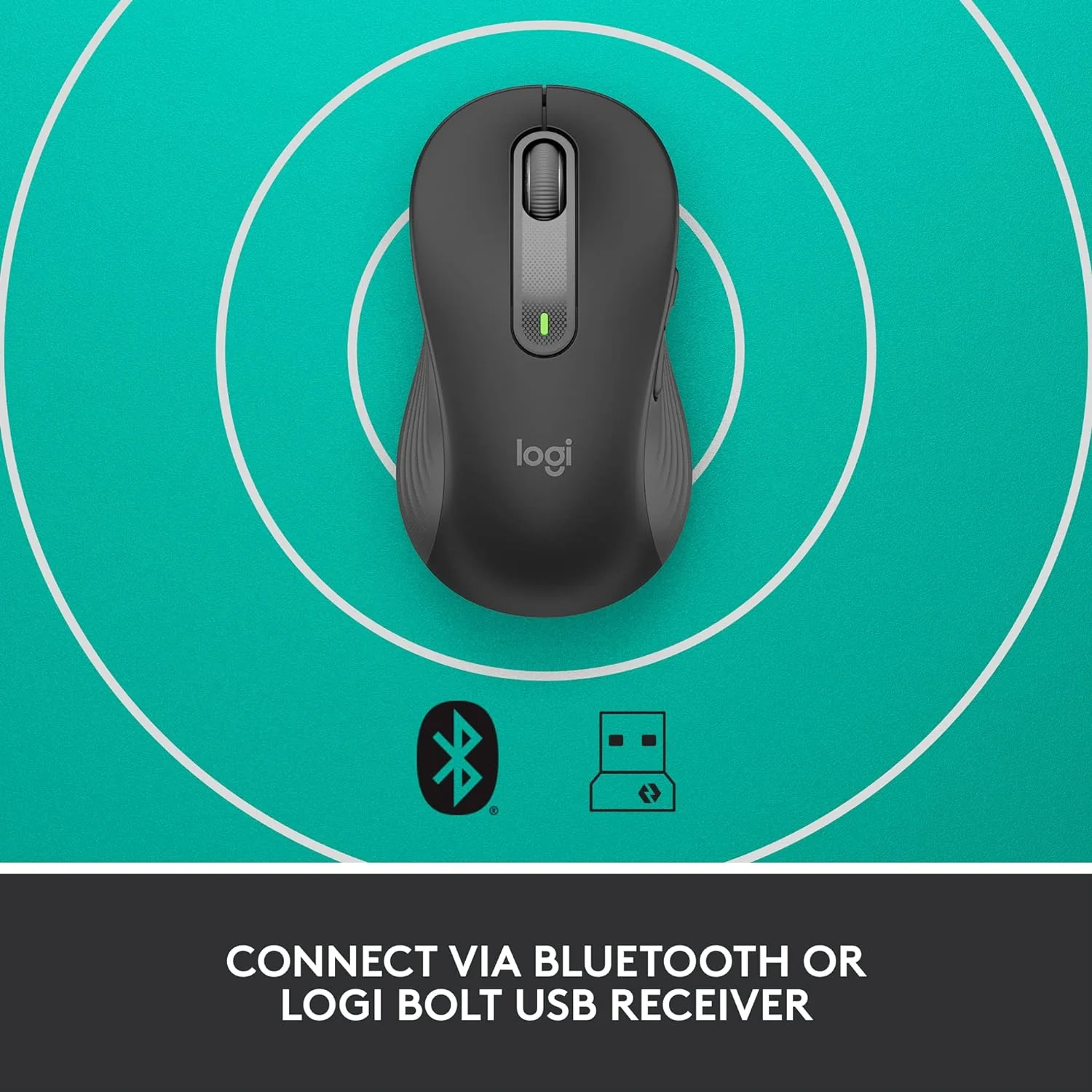 Logitech Signature M650 L Left Wireless Mouse - For Large Sized Left Hands, 2-Year Battery, Silent Clicks, Customisable Side Buttons, Bluetooth, for PC/Mac/Multi-Device/Chromebook - Grey - Image 4