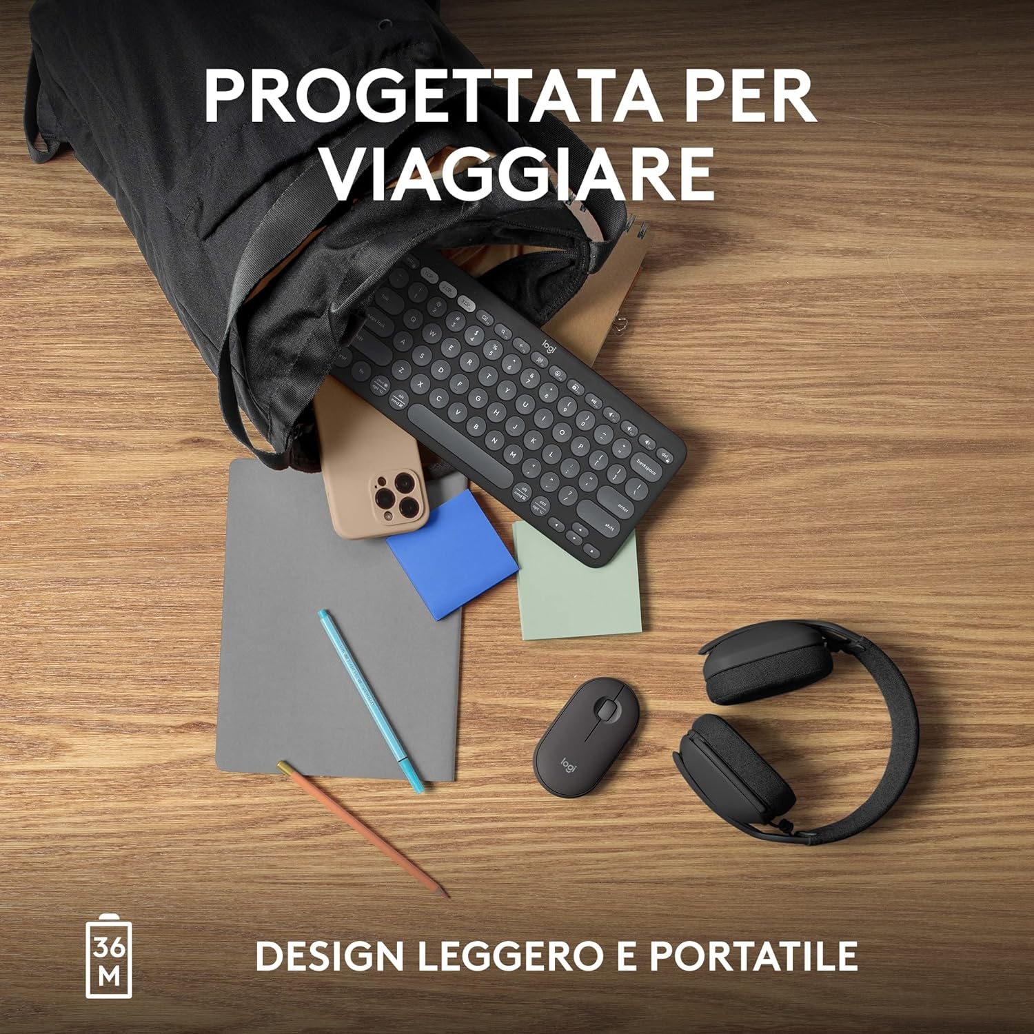 Logitech Pebble Keys 2 K380s, tastiera Bluetooth multidispositivo con tasti di scelta rapida personalizzabili, sottile e portatile, Easy-Switch per Windows, macOS, iPadOS, Android, ChromeOS - Image 3