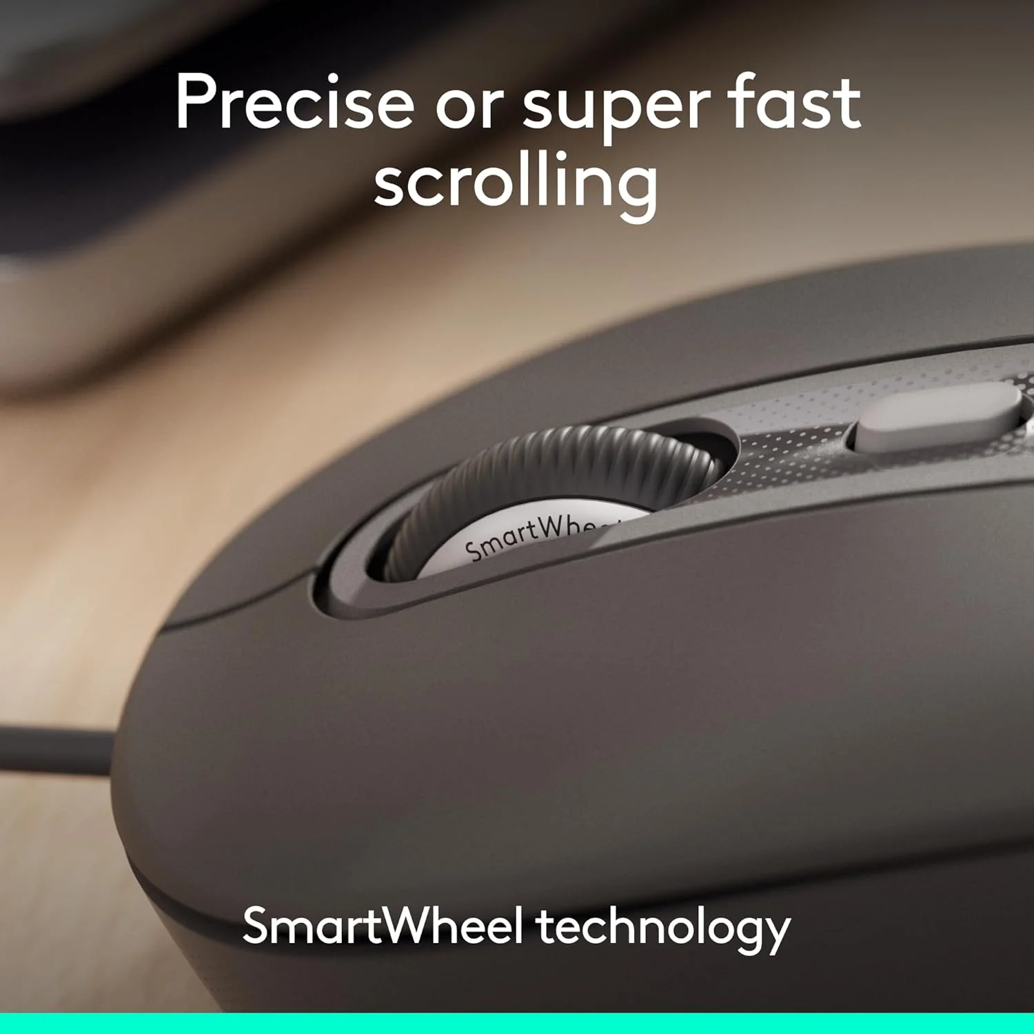 Logitech Signature Wired M520 for Business, Optical Wired Mouse, USB-C Plug-and-Play, Windows/Mac/Chrome/PC/laptops - Graphite - Image 4