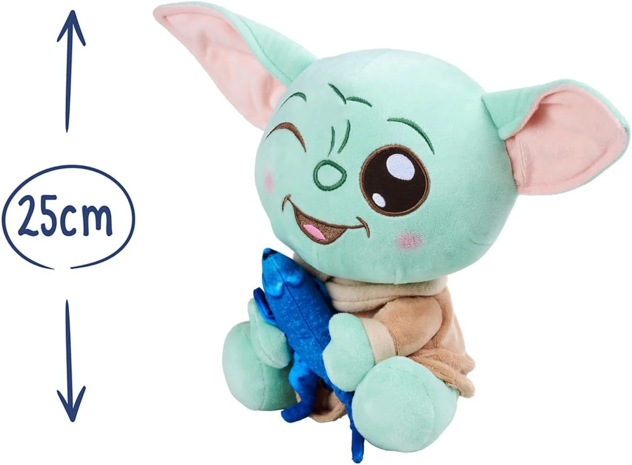 Simba official Disney The Mandalorian Movie Grogu with Lizard, 25cm plush soft toy fan favourite - Image 5