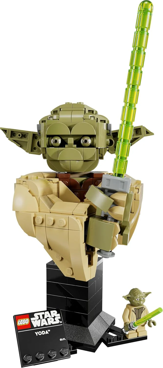 LEGO Star Wars 75438 Yoda Bust - Display Model Kit for Adults w/Green Lightsaber & Collectible Jedi Master Minifigure - DIY Shelf or Room Decor - Gift Idea for Attack of the Clones Fans - Image 8