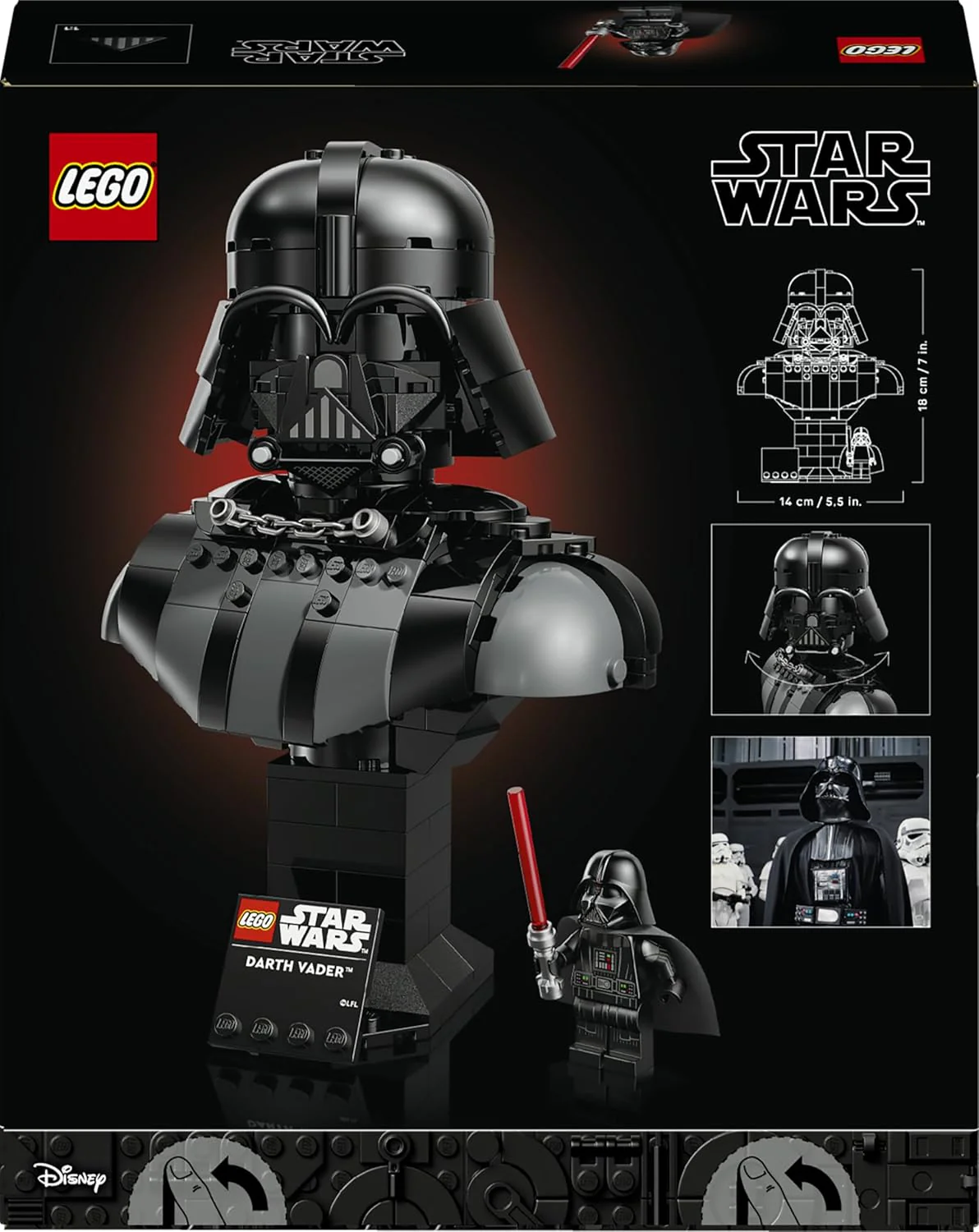 LEGO Star Wars 75439 Darth Vader Buste - Bouwpakket voor Volwassenen Incl. Verzamelbare Sith Minifiguur met Rood Lichtzwaard - Woondecoratie - Cadeau voor A New Hope Fans - Image 3