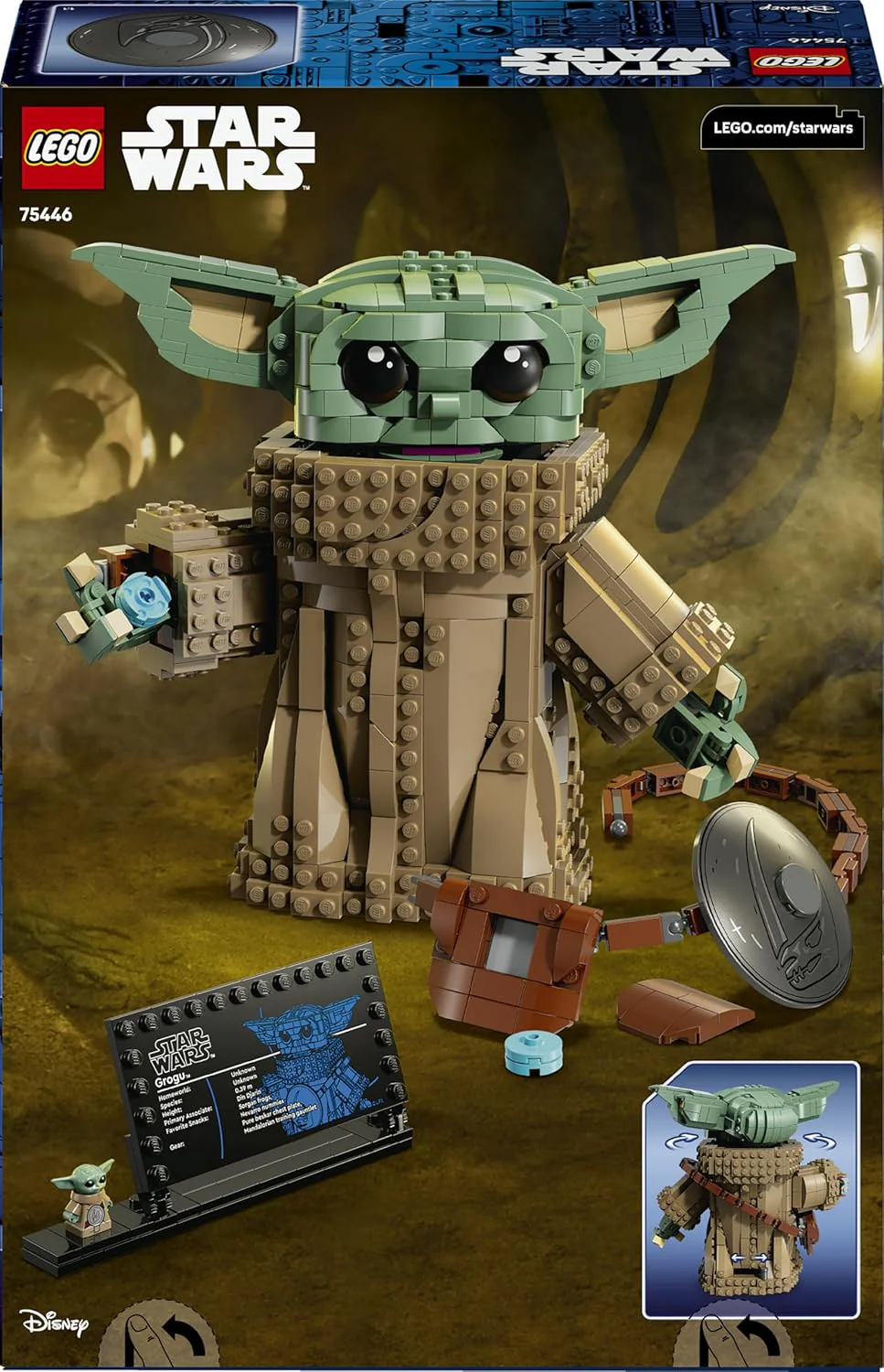 LEGO Star Wars 75446 Grogu als Leerling van de Mandalorian Bouwbaar Speelgoed - Bouwpakket voor Kinderen met Beskar Pantser - Kinderkamer Decoratie - Cadeau voor Jongens, Meisjes en Fans vanaf 10 Jaar - Image 7