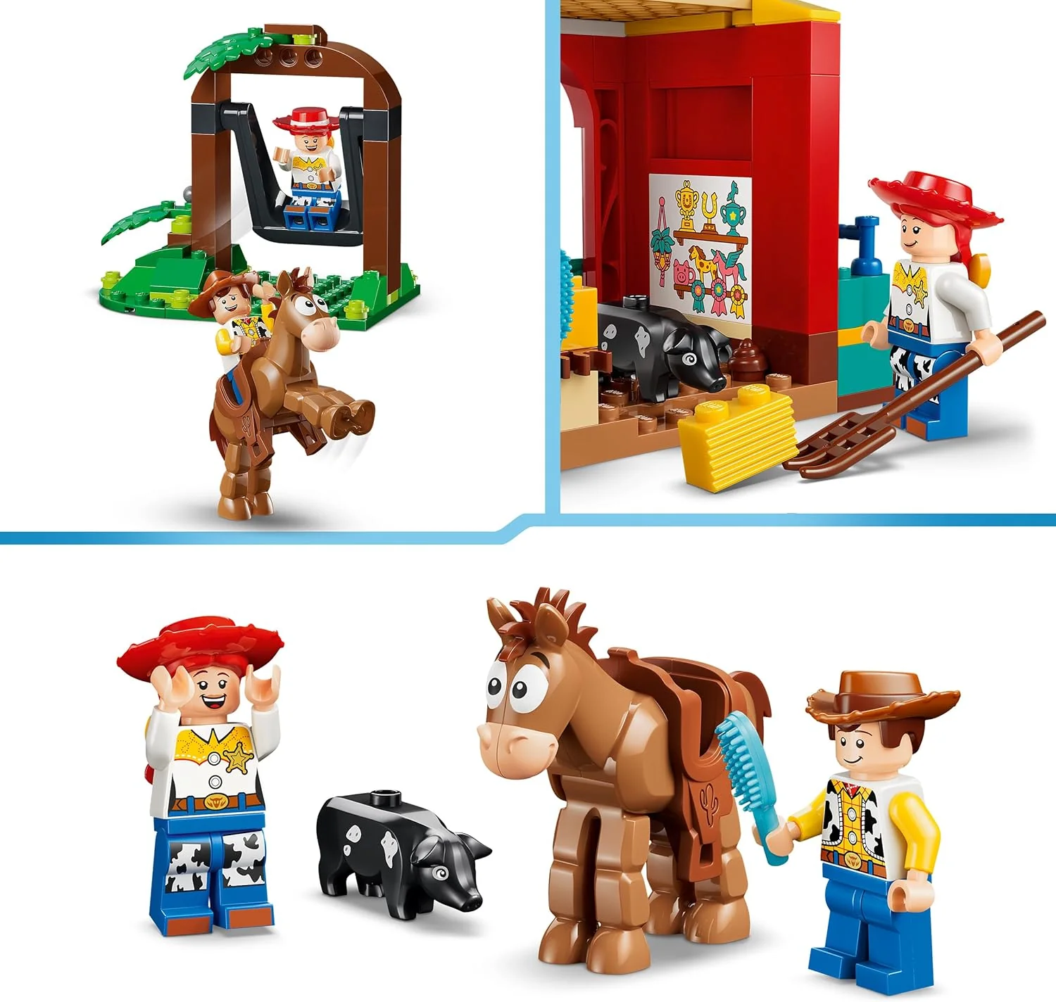 LEGO|Disney Pixar Blaze's Horse Ranch Toy - incl. Woody & Jessie Minifigures plus 2 Horses, Pegasus & Pig Animal Figures - Gift for 4+ Year Old Girls, Boys & Toy Story 5 Fans - 43304 - Image 7