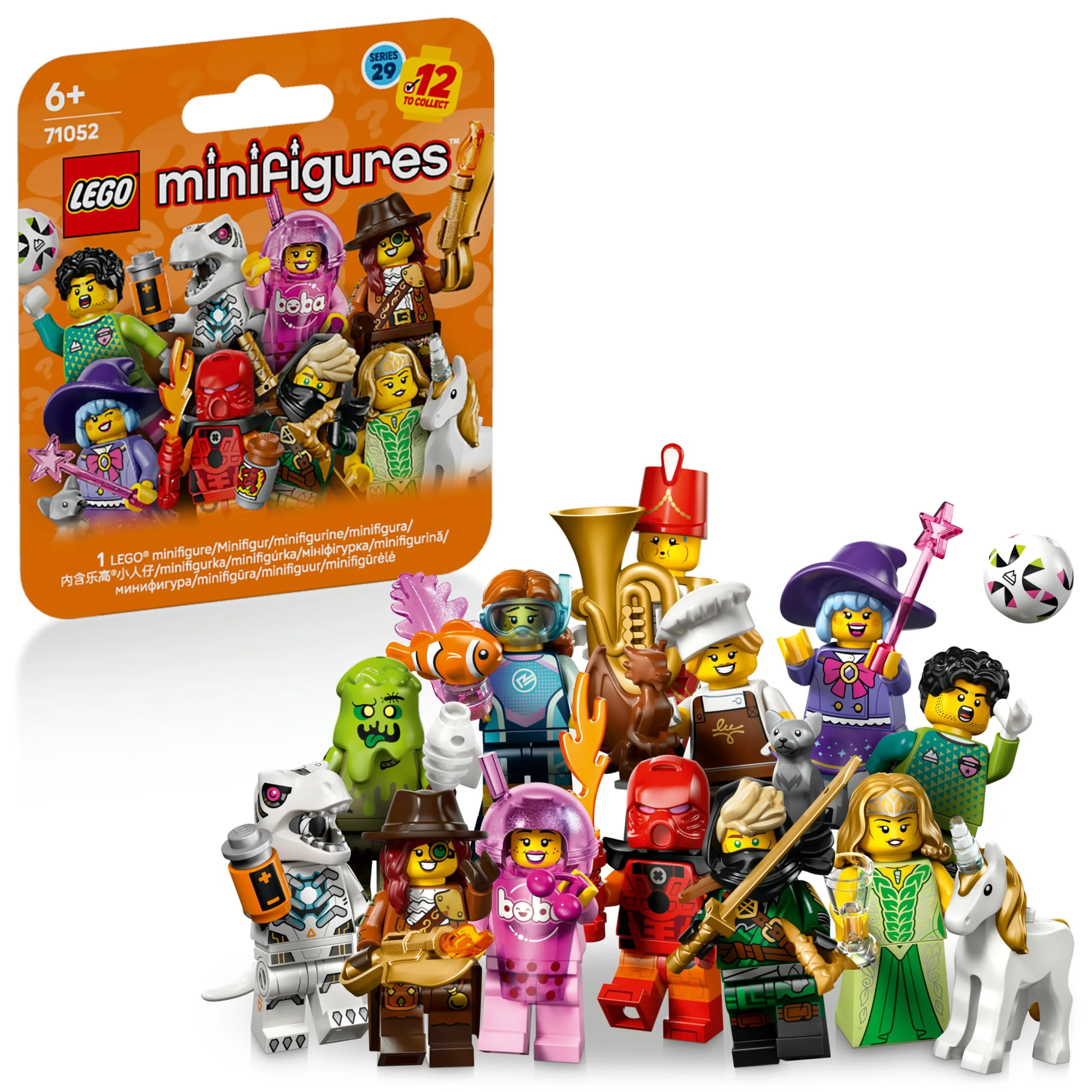 LEGO Minifigures Series 29 - Blind Box - Get 1 of 12 Collectible Toys - Figures incl. Football Goalkeeper & Unicorn Elf - Party Bag Fillers for 6+ Year Old Boys & Girls - 71052