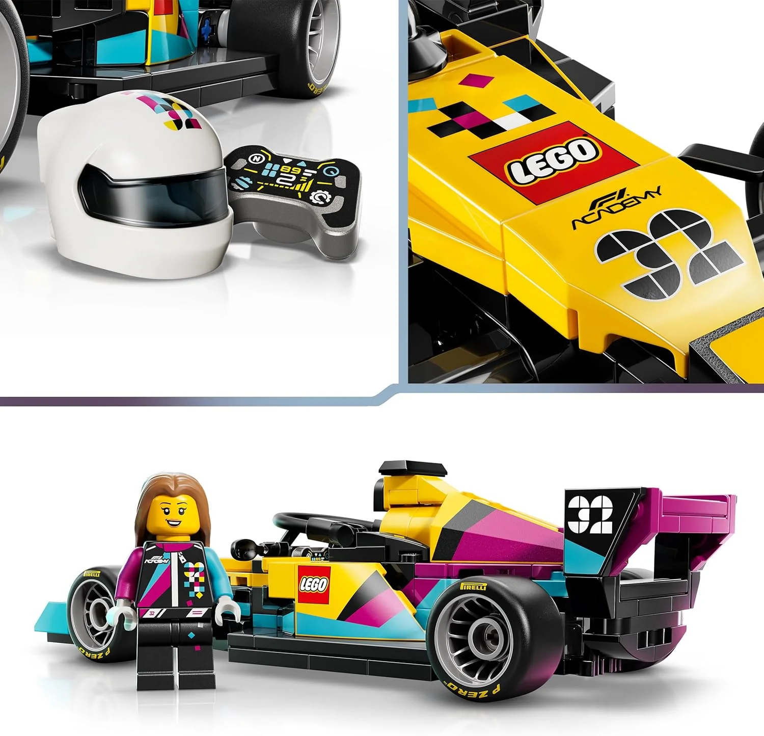 LEGO Speed Champions F1 ACADEMY Race Car Toy - Model Kit w/a Female Formula 1 Driver Minifigure - Birthday Gift for 10+ Year Old Girls, Boys & Adult Motorsport Fans - 77258 - Image 5