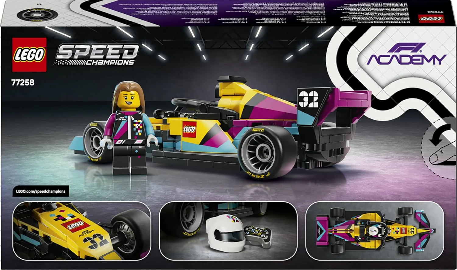 LEGO Speed Champions F1 ACADEMY Race Car Toy - Model Kit w/a Female Formula 1 Driver Minifigure - Birthday Gift for 10+ Year Old Girls, Boys & Adult Motorsport Fans - 77258 - Image 6