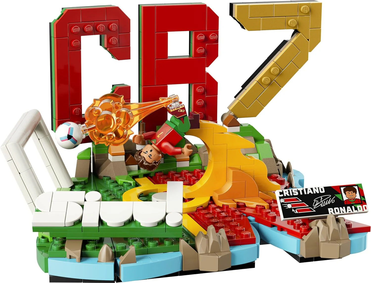 LEGO Editions Cristiano Ronaldo – Voetbalhoogtepunten - 3D-Bouwpakket voor Kinderen met Verzamelbaar Voetbalpoppetje - Kinderkamer Decoratie - Cadeau voor Jongens, Meisjes en Fans vanaf 10 Jaar 43012 - Image 4