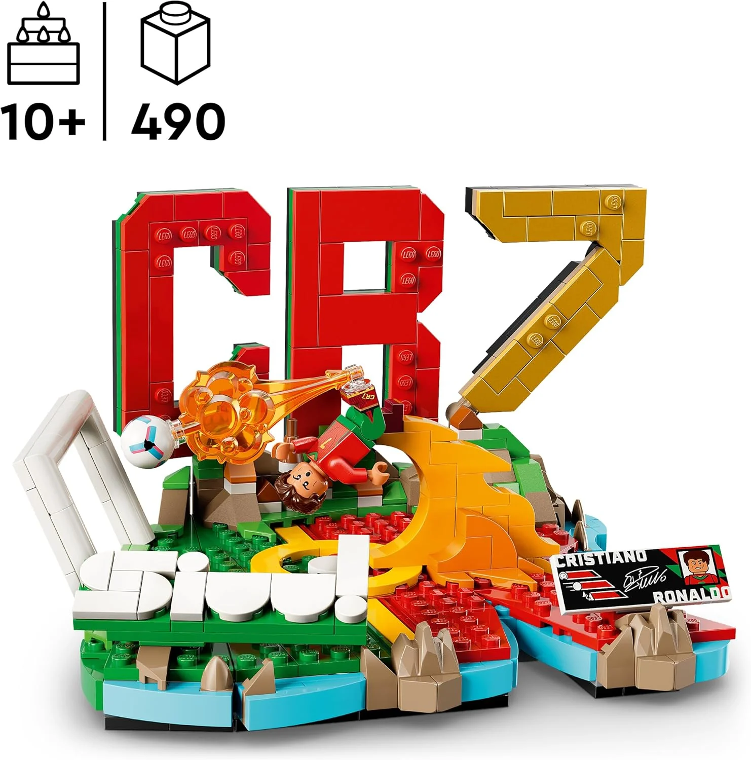 LEGO Editions Cristiano Ronaldo – Voetbalhoogtepunten - 3D-Bouwpakket voor Kinderen met Verzamelbaar Voetbalpoppetje - Kinderkamer Decoratie - Cadeau voor Jongens, Meisjes en Fans vanaf 10 Jaar 43012 - Image 6