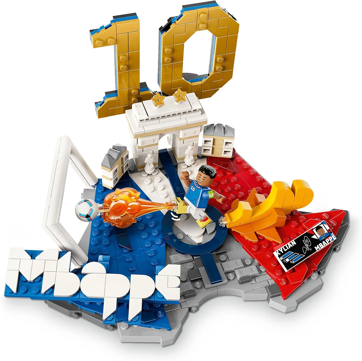 LEGO Editions Kylian Mbappé – Voetbalhoogtepunten - 3D-Bouwpakket voor Kinderen met Verzamelbaar Voetbalpoppetje - Kinderkamer Decoratie - Cadeau voor Jongens, Meisjes en Fans vanaf 10 Jaar 43013 - Image 2
