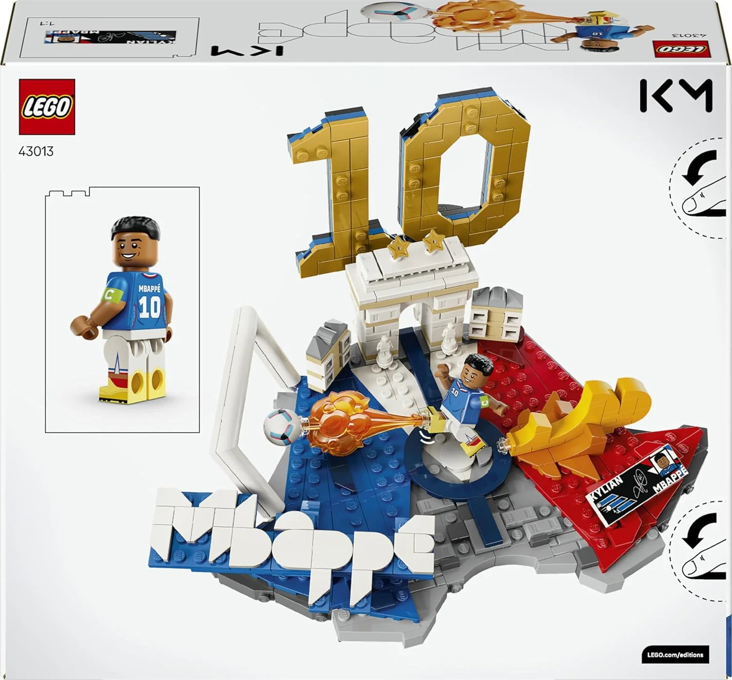 LEGO Editions Kylian Mbappé – Voetbalhoogtepunten - 3D-Bouwpakket voor Kinderen met Verzamelbaar Voetbalpoppetje - Kinderkamer Decoratie - Cadeau voor Jongens, Meisjes en Fans vanaf 10 Jaar 43013 - Image 4