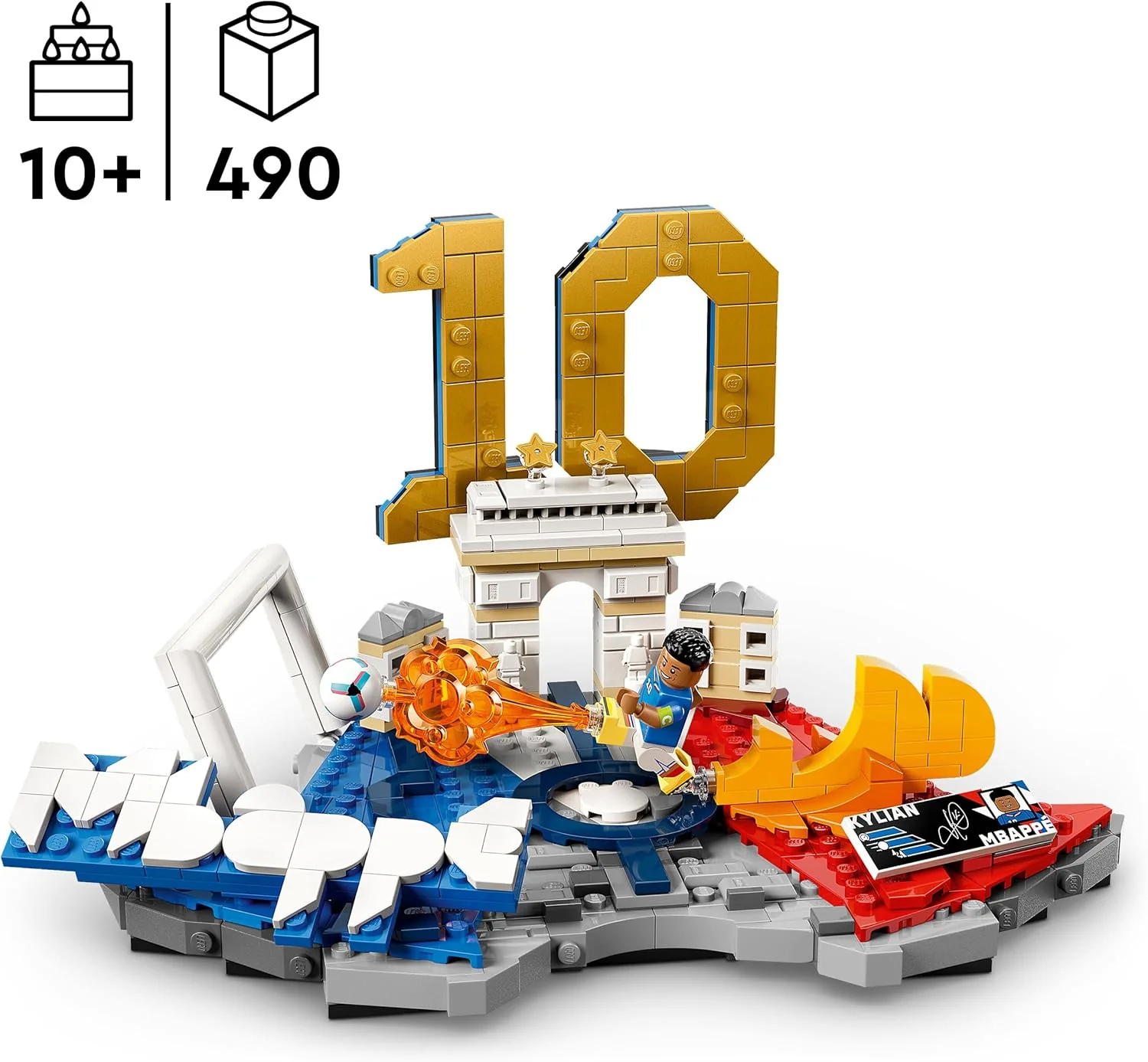 LEGO Editions Kylian Mbappé – Voetbalhoogtepunten - 3D-Bouwpakket voor Kinderen met Verzamelbaar Voetbalpoppetje - Kinderkamer Decoratie - Cadeau voor Jongens, Meisjes en Fans vanaf 10 Jaar 43013 - Image 8