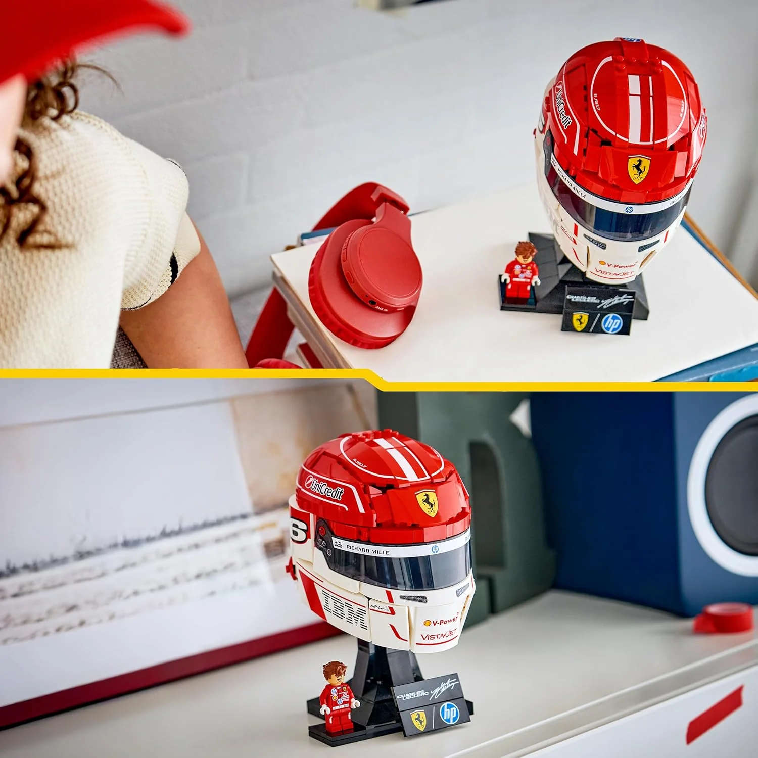 Lego - Editions Formula 1 - Scuderia Ferrari Hp Charles Leclerc Helmet (43014) - Image 3