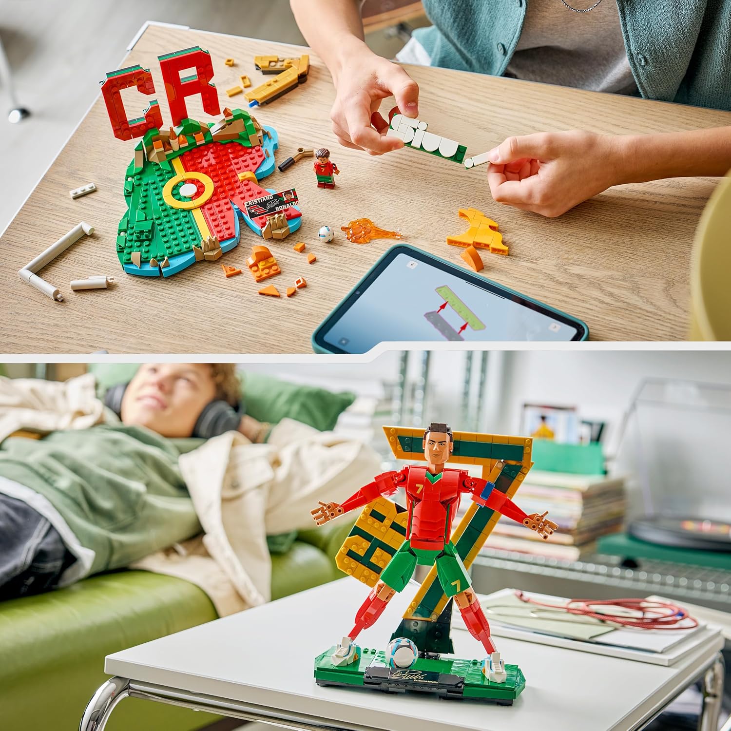 LEGO Editions Cristiano Ronaldo – Football Legend Toy - 3D Figure Display Model Kit - DIY Kids' Room Decor - Gift for 12+ Year Old Boys, Girls & Adult Sports Fans - 43016 - Image 3