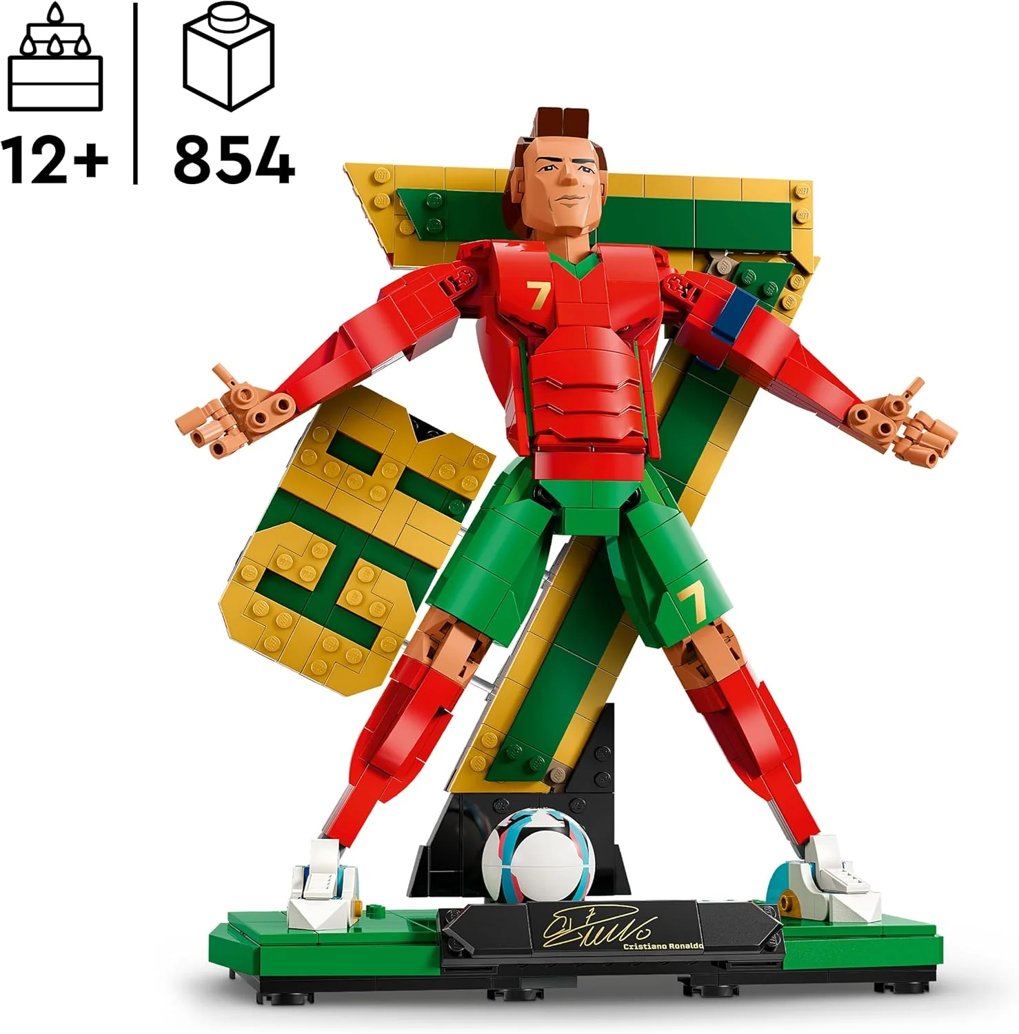 LEGO Editions Cristiano Ronaldo – Football Legend Toy - 3D Figure Display Model Kit - DIY Kids' Room Decor - Gift for 12+ Year Old Boys, Girls & Adult Sports Fans - 43016 - Image 5