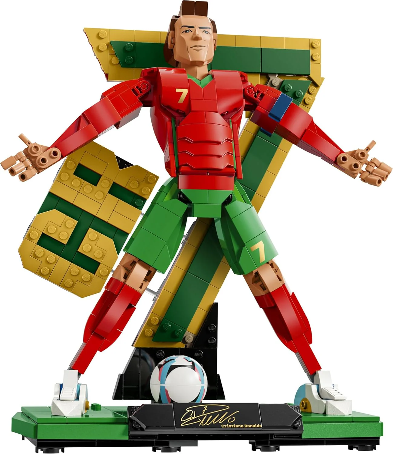 LEGO Editions Cristiano Ronaldo – Football Legend Toy - 3D Figure Display Model Kit - DIY Kids' Room Decor - Gift for 12+ Year Old Boys, Girls & Adult Sports Fans - 43016 - Image 6