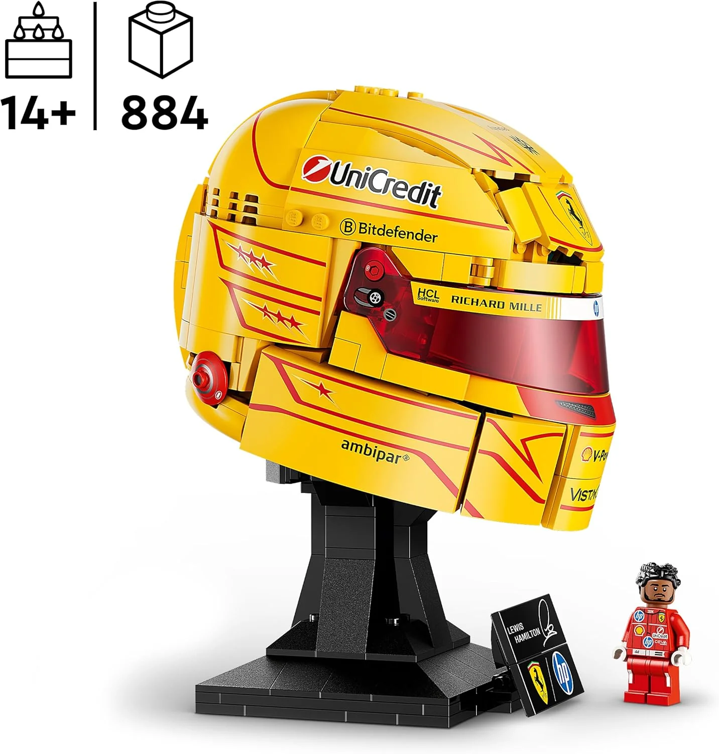 Lego - Editions Formula 1 - Scuderia Ferrari Hp Lewis Hamilton Helmet (43022) - Image 7
