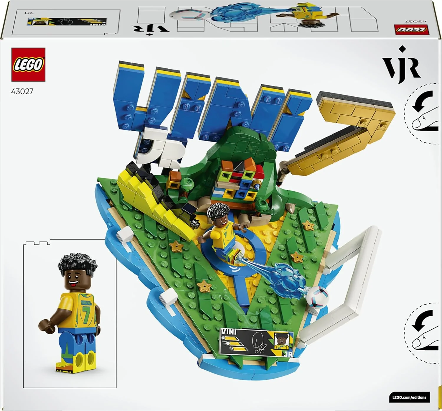 LEGO Editions Vini Jr. – Voetbalhoogtepunten - 3D-Bouwpakket voor Kinderen met Verzamelbaar Voetbalpoppetje - Kinderkamer Decoratie - Cadeau voor Jongens, Meisjes en Fans vanaf 10 Jaar 43027 - Image 3