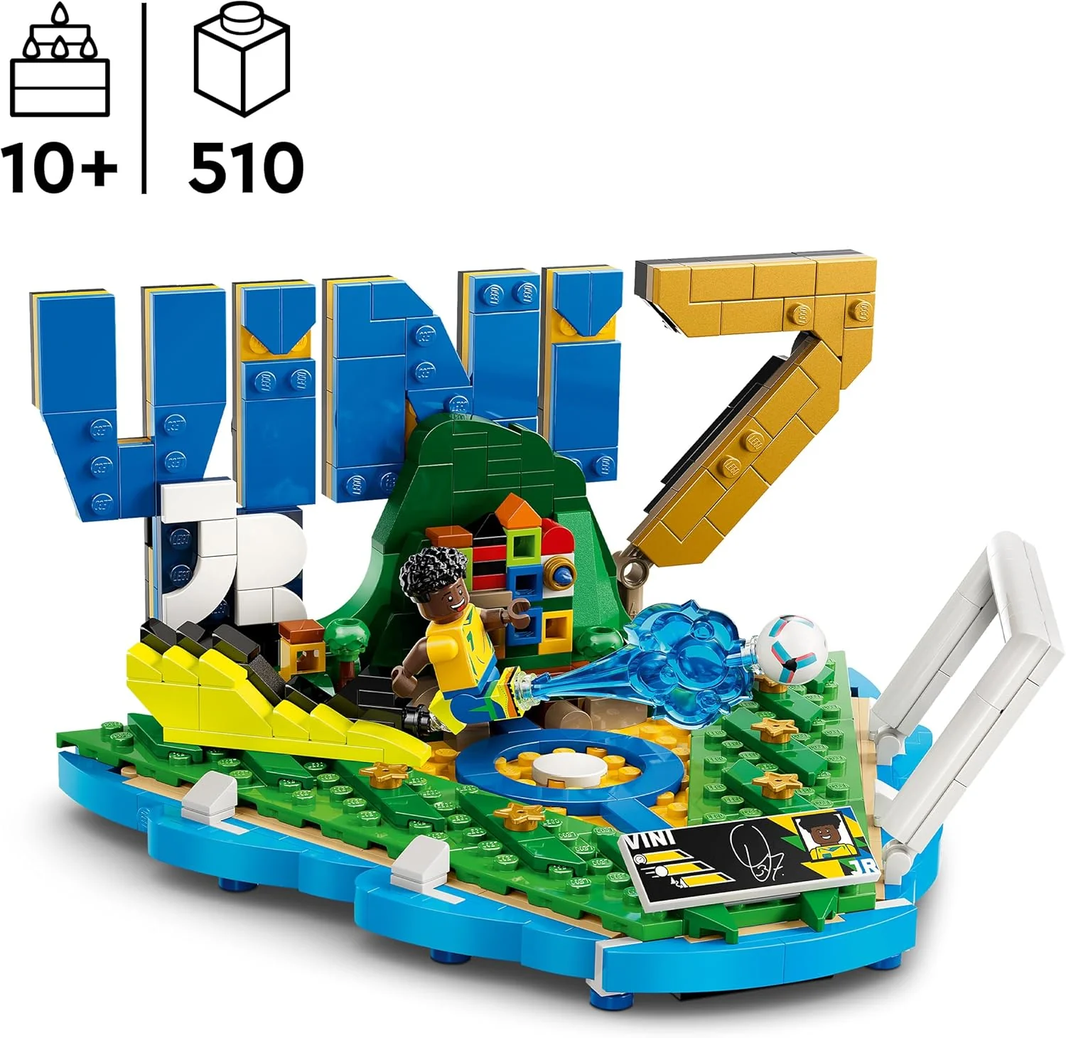 LEGO Editions Vini Jr. – Voetbalhoogtepunten - 3D-Bouwpakket voor Kinderen met Verzamelbaar Voetbalpoppetje - Kinderkamer Decoratie - Cadeau voor Jongens, Meisjes en Fans vanaf 10 Jaar 43027 - Image 8
