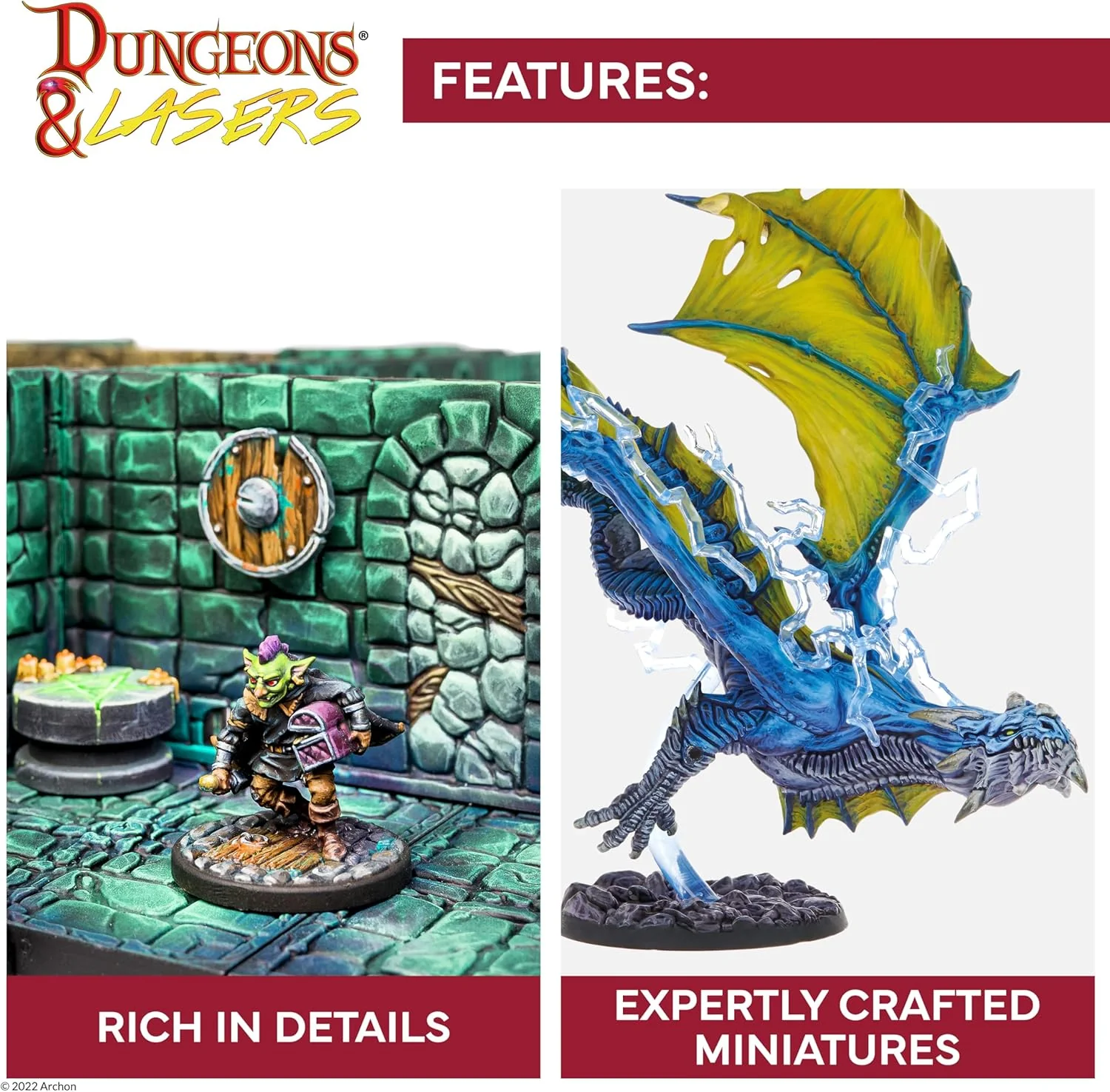 Dungeons & Lasers Rocky Caves Tabletop DND Terrain for RPG Miniatures - Image 3