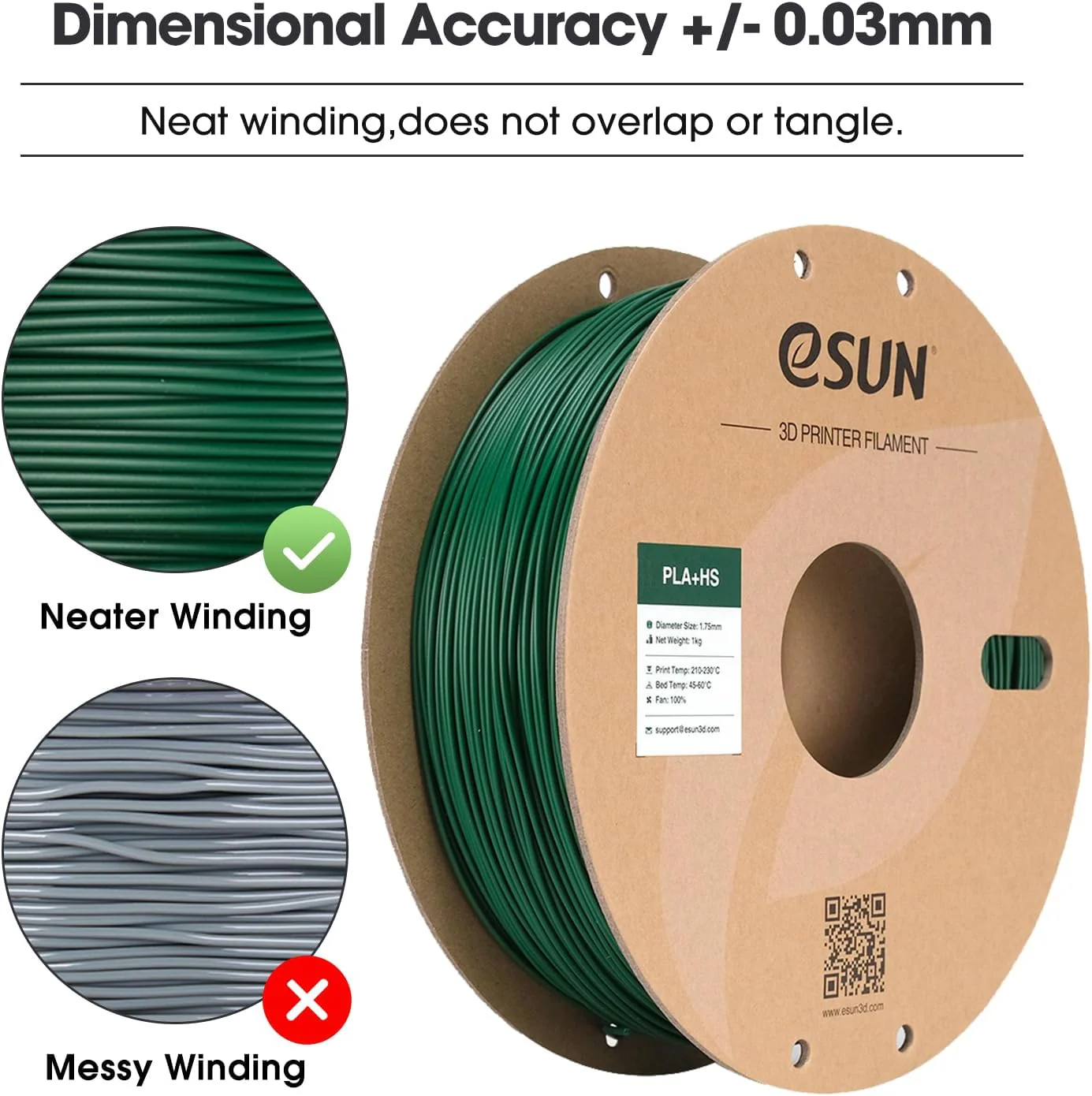 Esun - Pla+Hs  Pine Green (1.75Mm - 1Kg) - Image 6