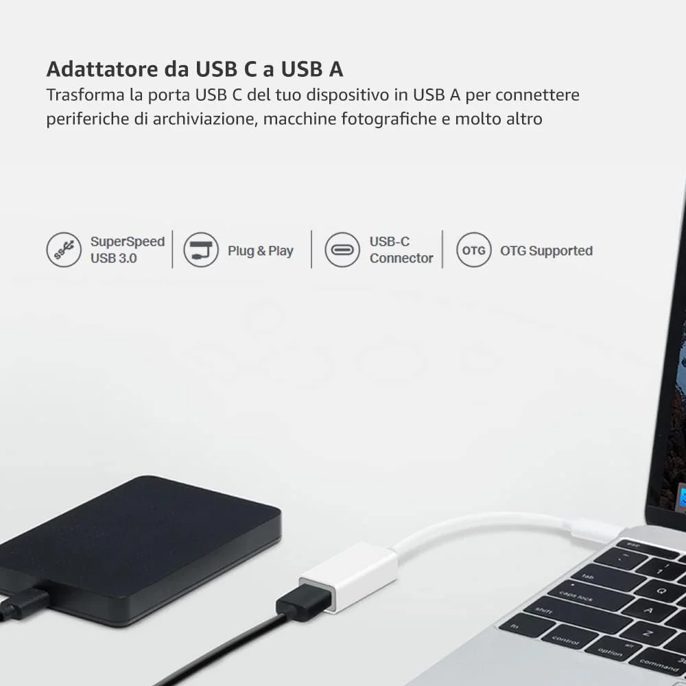 TP-Link USB C to USB 3.0 Adapter Super Fast OTG Function Compatible Devices with USB Type C - Adapter with Cable, USB A, USB C (UC400 - Image 6